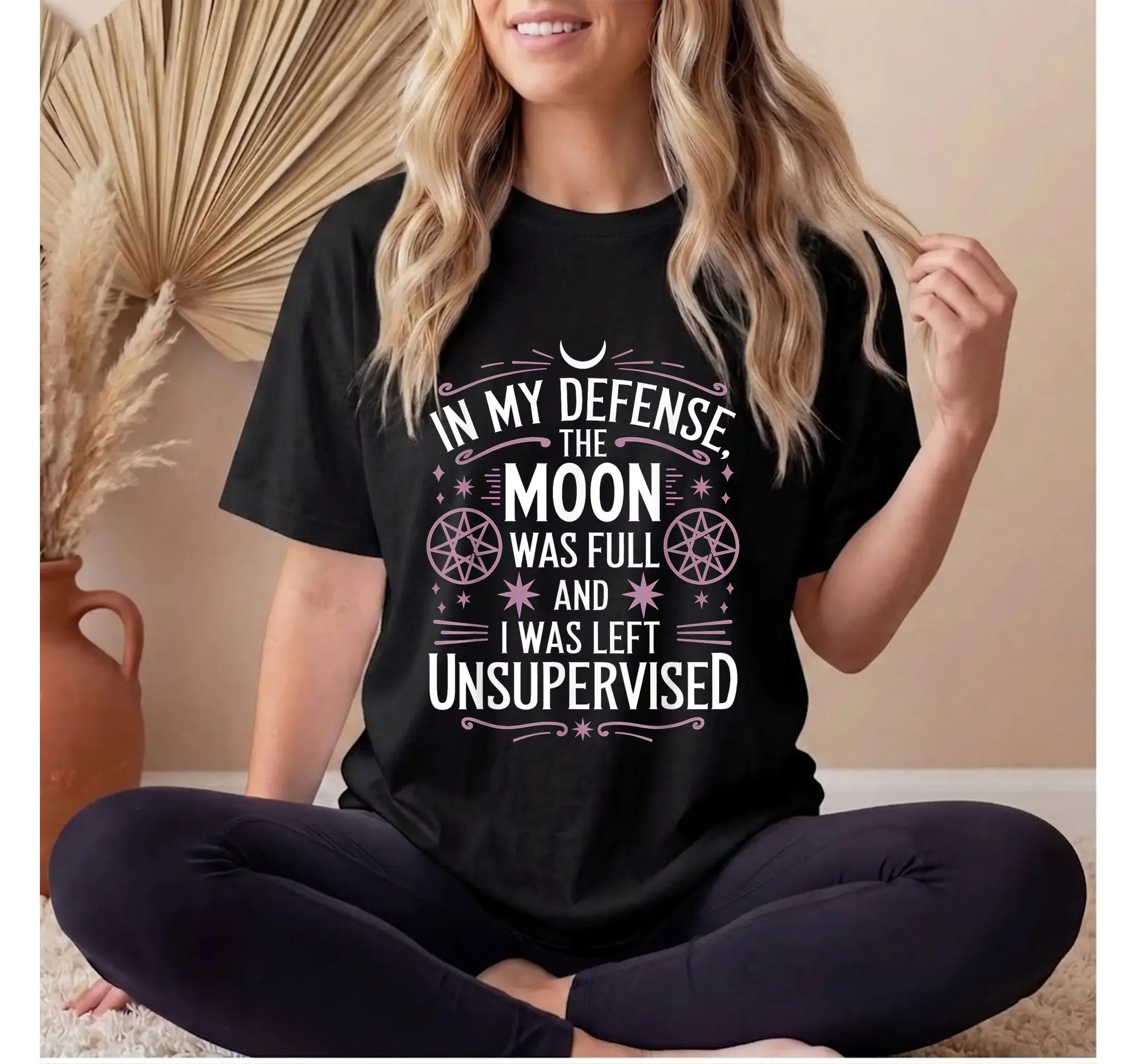 Humorous Wiccan Graphic Tee, Spooky Witchy Aesthetic Halloween Lover Shirt