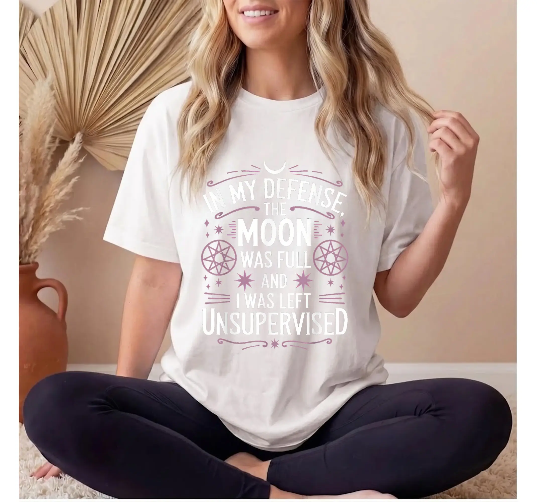 Humorous Wiccan Graphic Tee, Spooky Witchy Aesthetic Halloween Lover Shirt - photo 2
