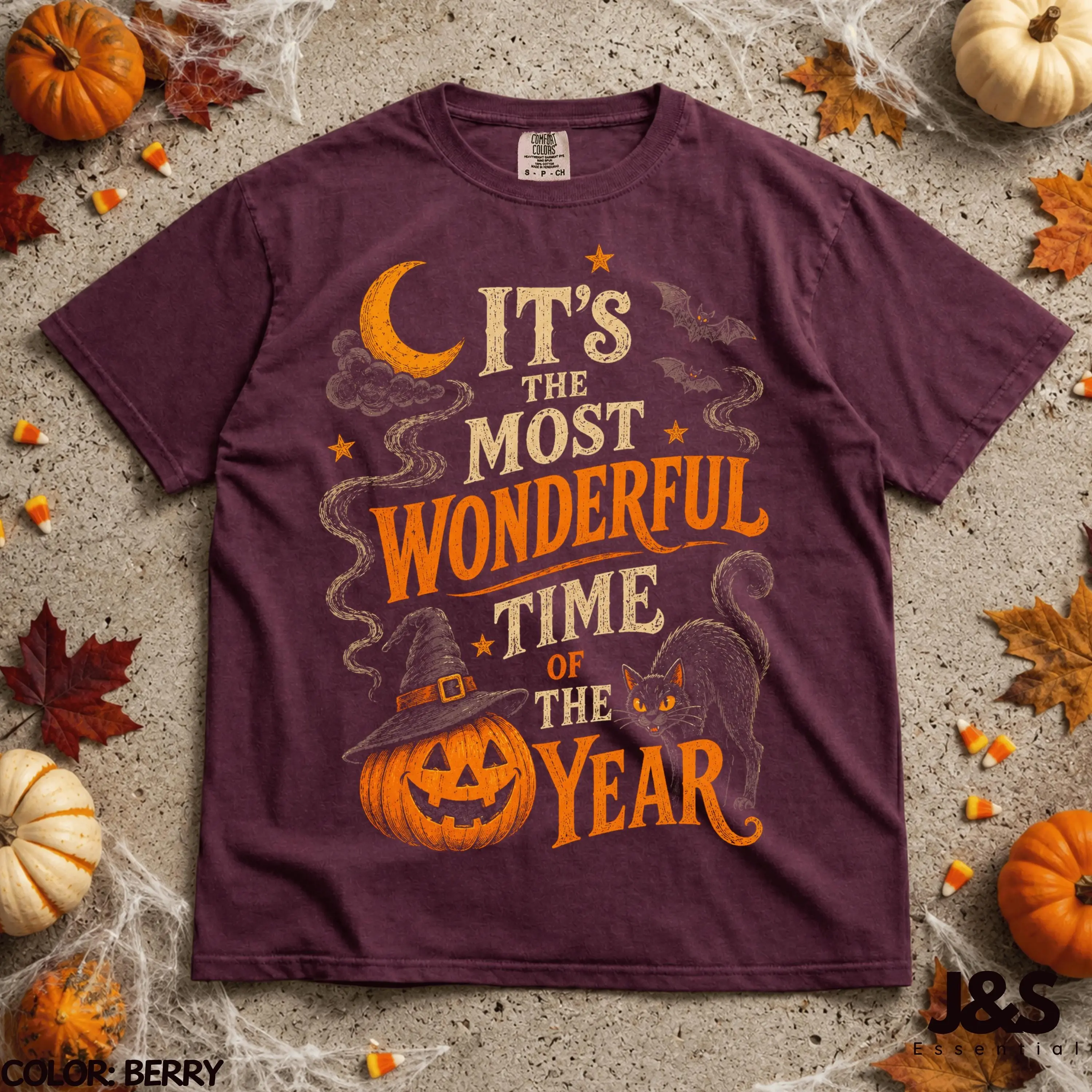 It's The Most Wonderful Time Of The Year Halloween Shirt, Spooky Season Pumpkin Ghost Tee, Vintage Witchy Fall Gift - photo 5