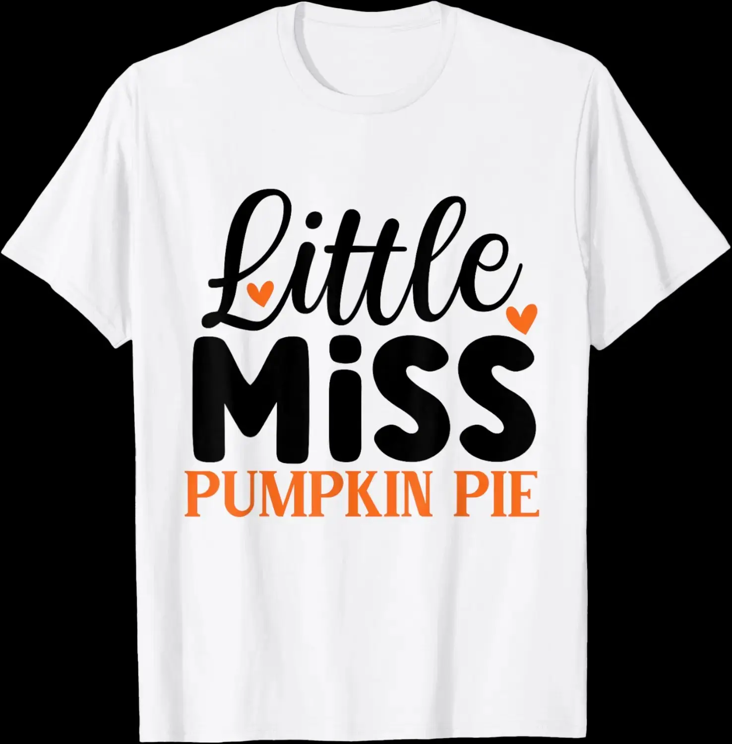 Little Miss Pumpkin Pie T-Shirt for Women, Halloween Fall Autumn Graphic Tee, Cute Spice Season Thanksgiving Ladies Top