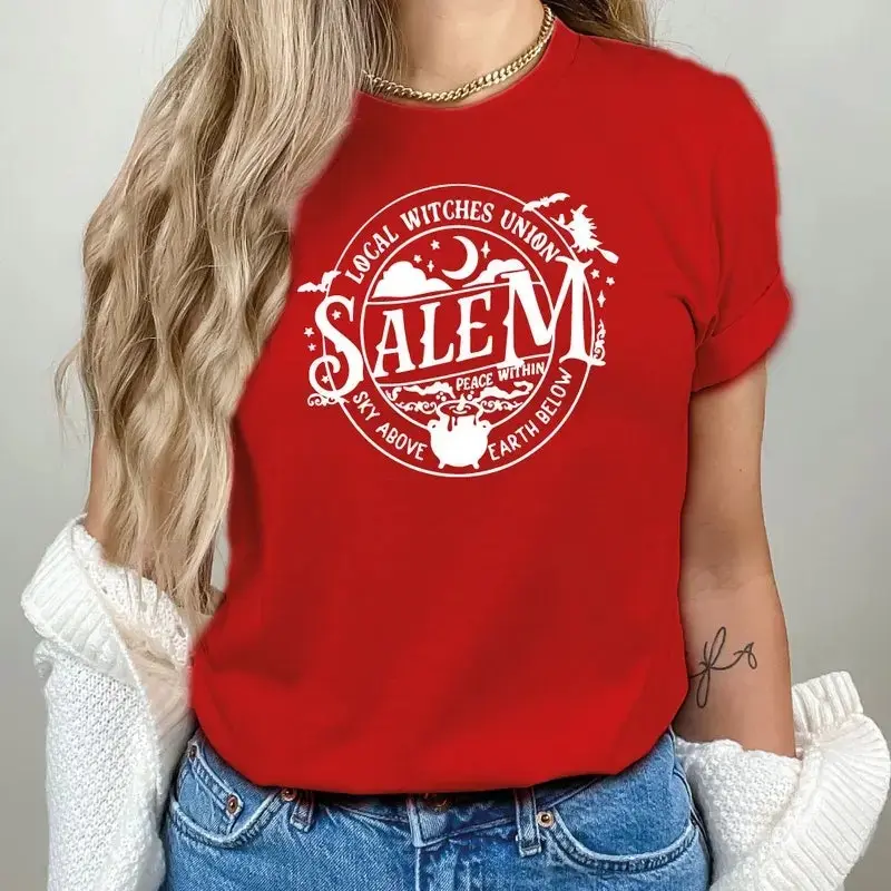 Local Witches Union Salem Halloween T-Shirt, Pumpkin Costume Graphic Tee Gift for Friends - photo 3