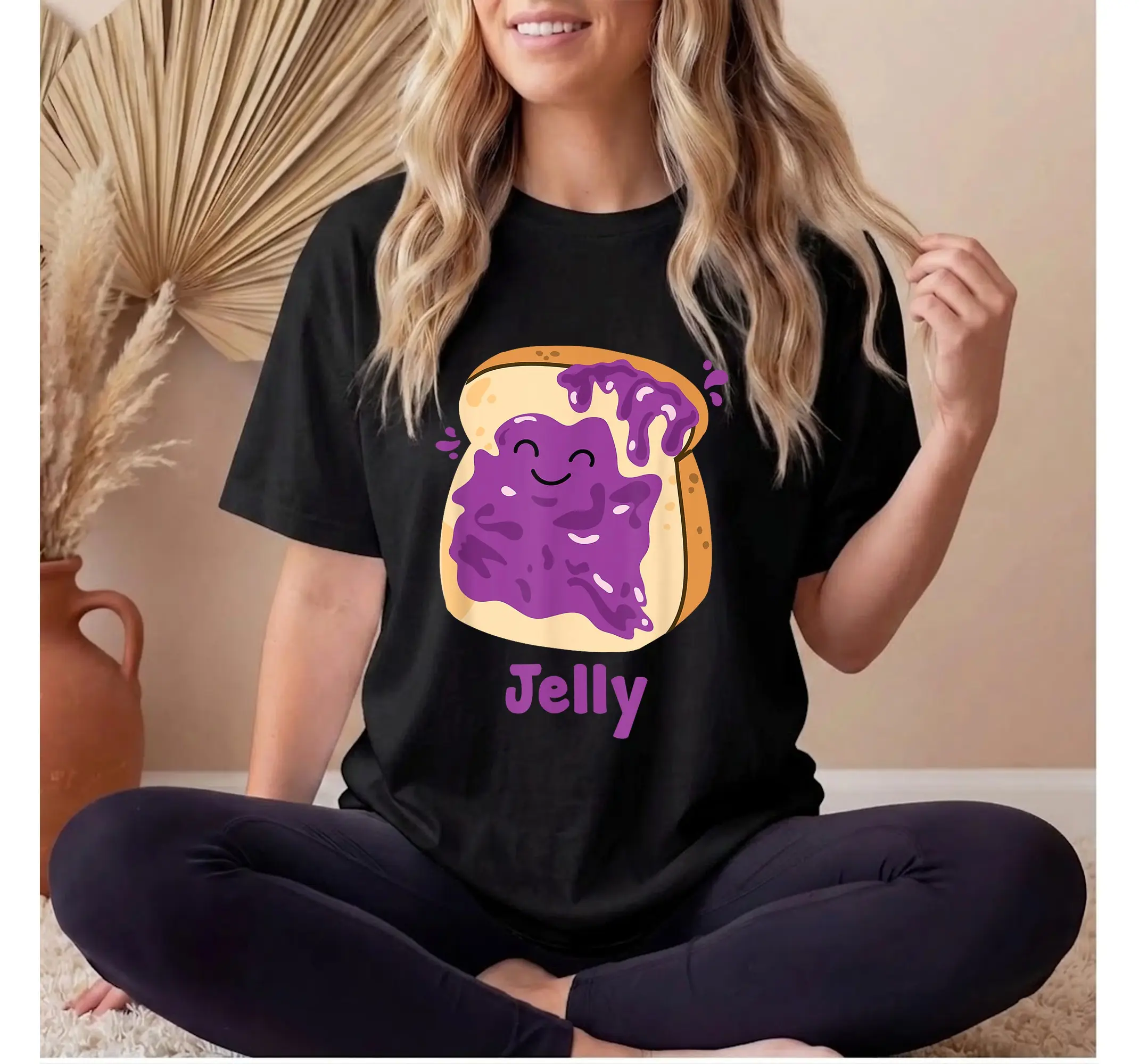 Matching PB&J Shirts, Funny Peanut Butter Jelly Halloween Costume Tee for Couples and Besties