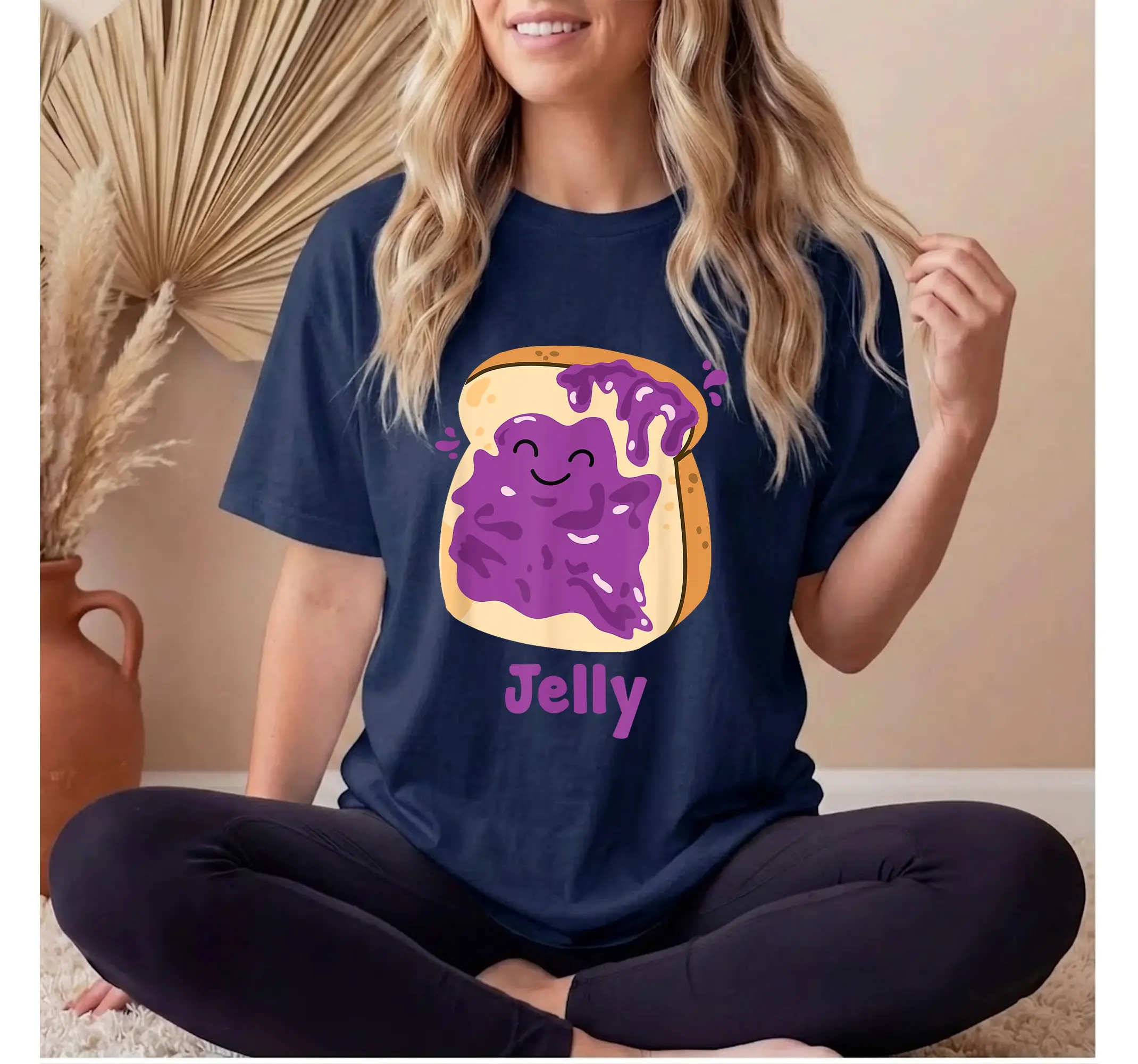 Matching PB&J Shirts, Funny Peanut Butter Jelly Halloween Costume Tee for Couples and Besties - photo 2