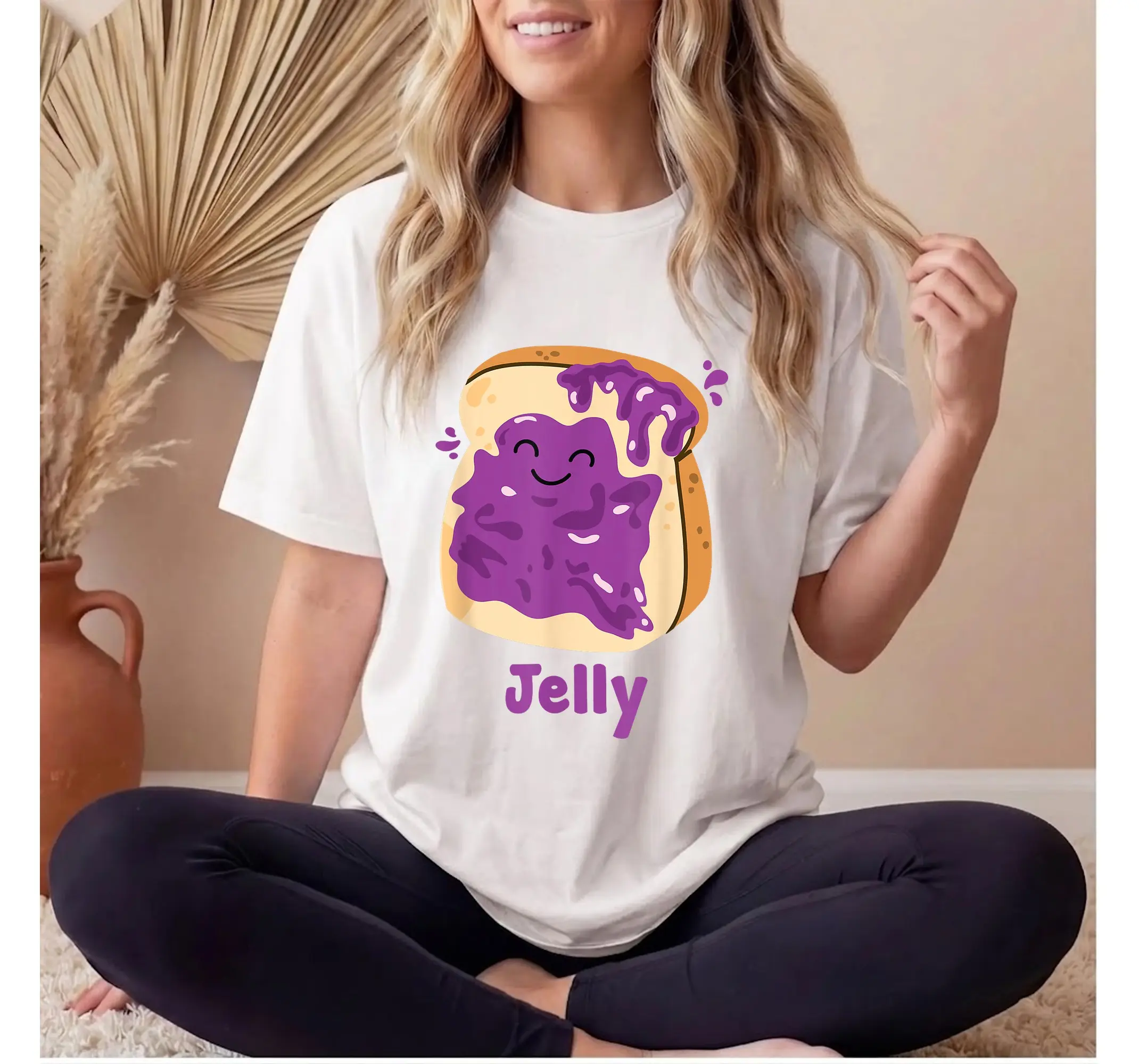 Matching PB&J Shirts, Funny Peanut Butter Jelly Halloween Costume Tee for Couples and Besties - photo 3