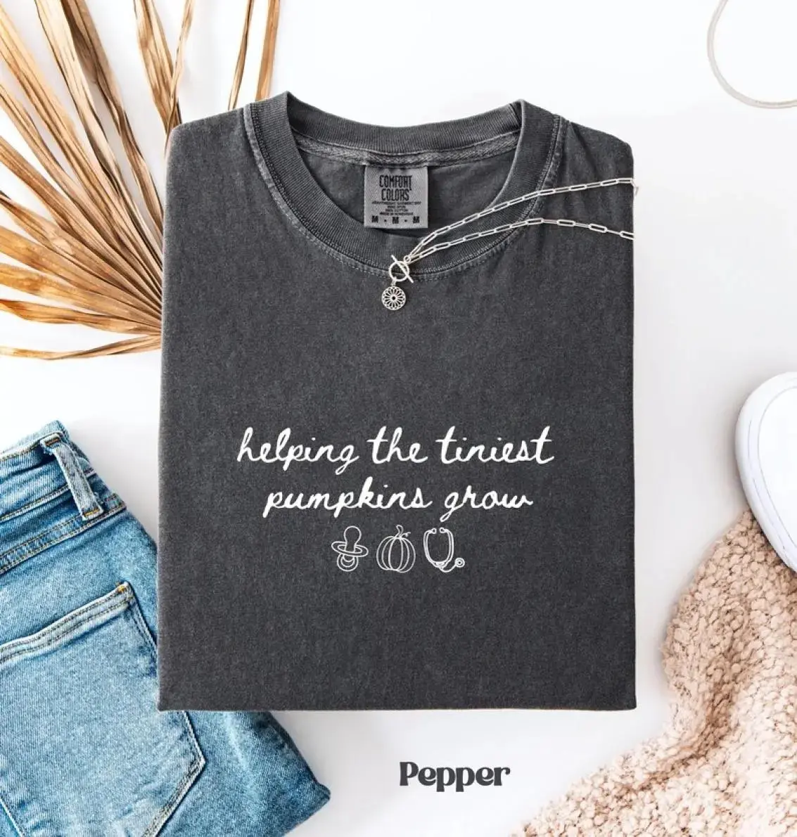 NICU Nurse Halloween Shirt, Comfort Colors Neonatal Intensive Care Tee, Fall Autumn Pumpkin Baby Appreciation Gift - photo 5