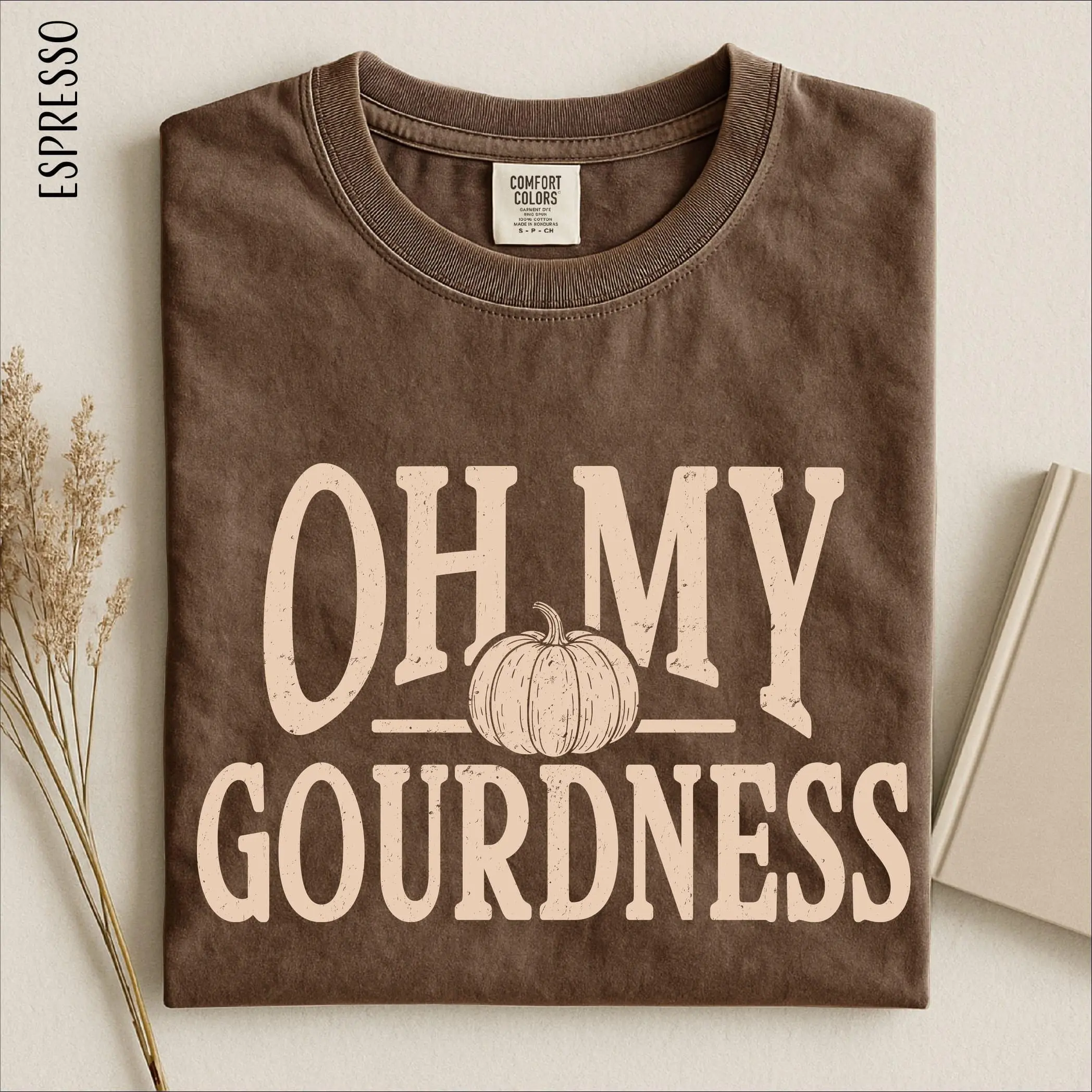 Oh My Gourdness Comfort Colors Sweatshirt, Funny Pumpkin Season Tee, Fall Thanksgiving Gift Top - photo 2