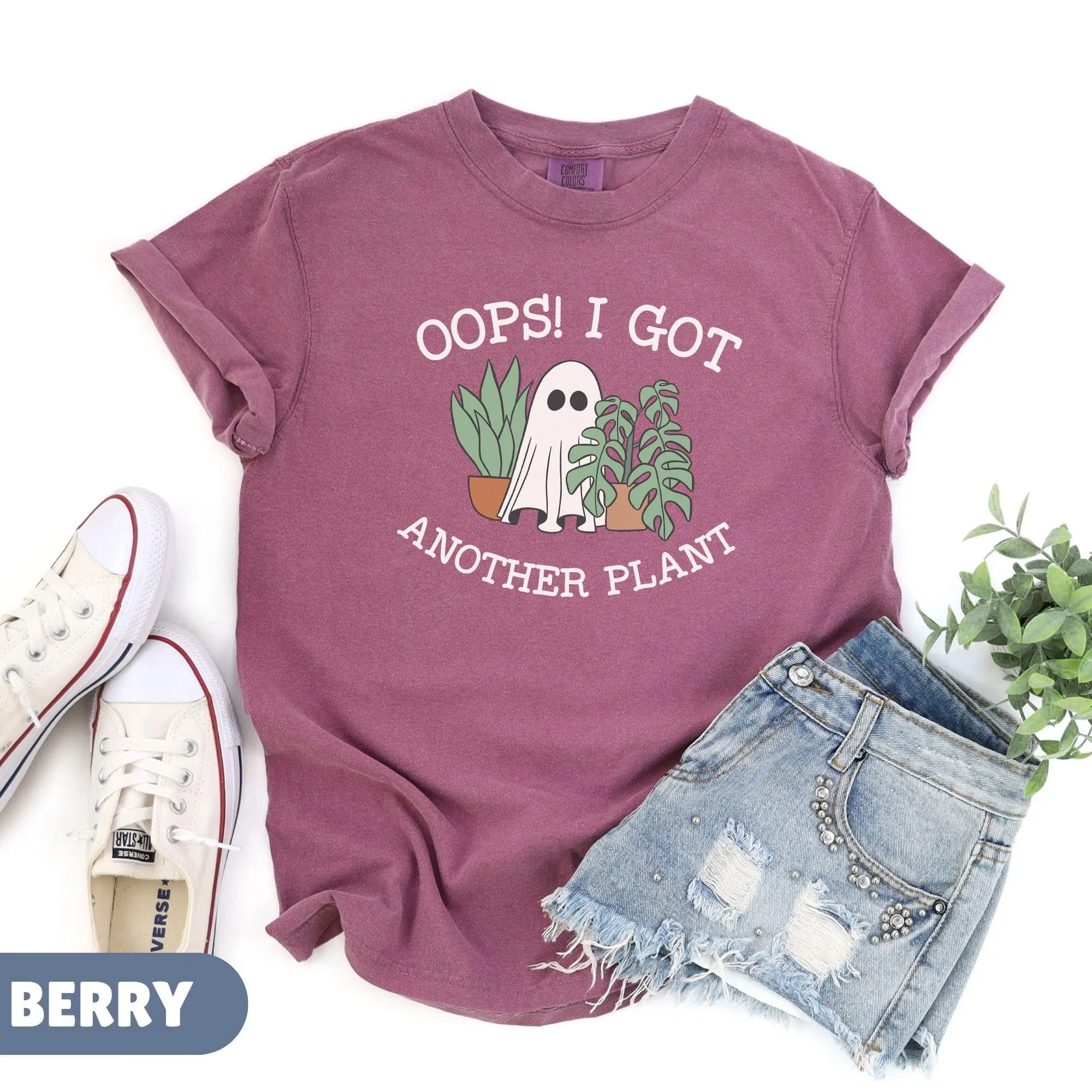 Ghost Garden Halloween Sweatshirt, Funny Gardener Graphic Crewneck, Plant Lover Spooky Season Gift - photo 2