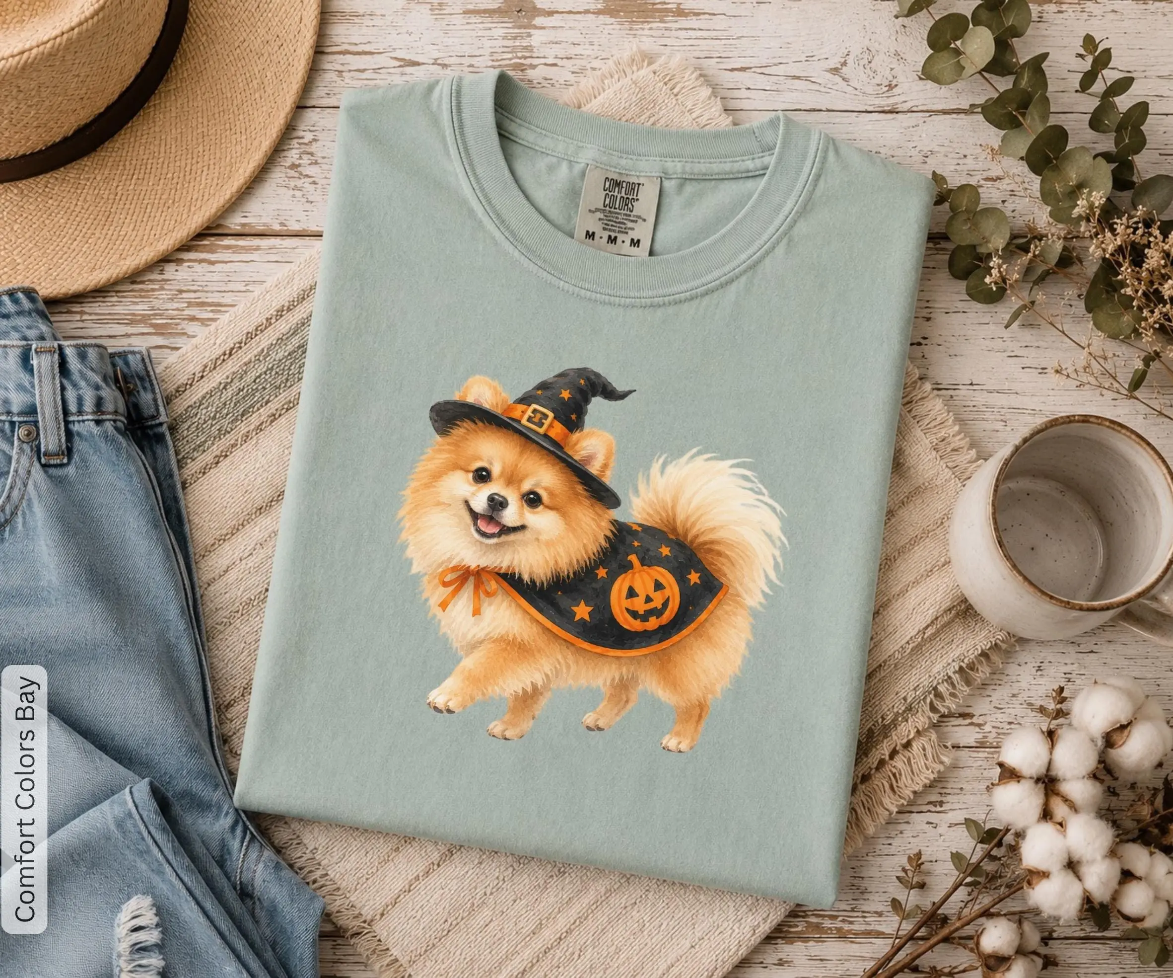 Pomeranian Halloween Shirt, Pumpkin Dog Costume Tee, Funny Fall Dog Lover Gift