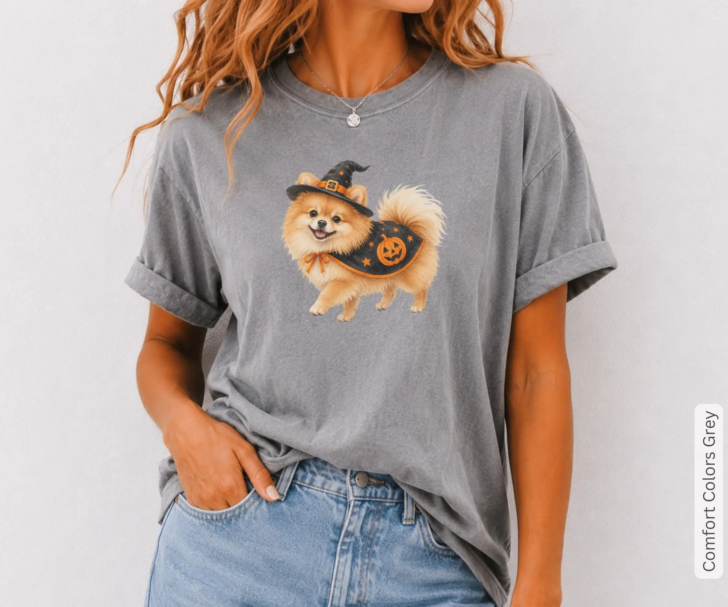 Pomeranian Halloween Shirt, Pumpkin Dog Costume Tee, Funny Fall Dog Lover Gift - photo 3