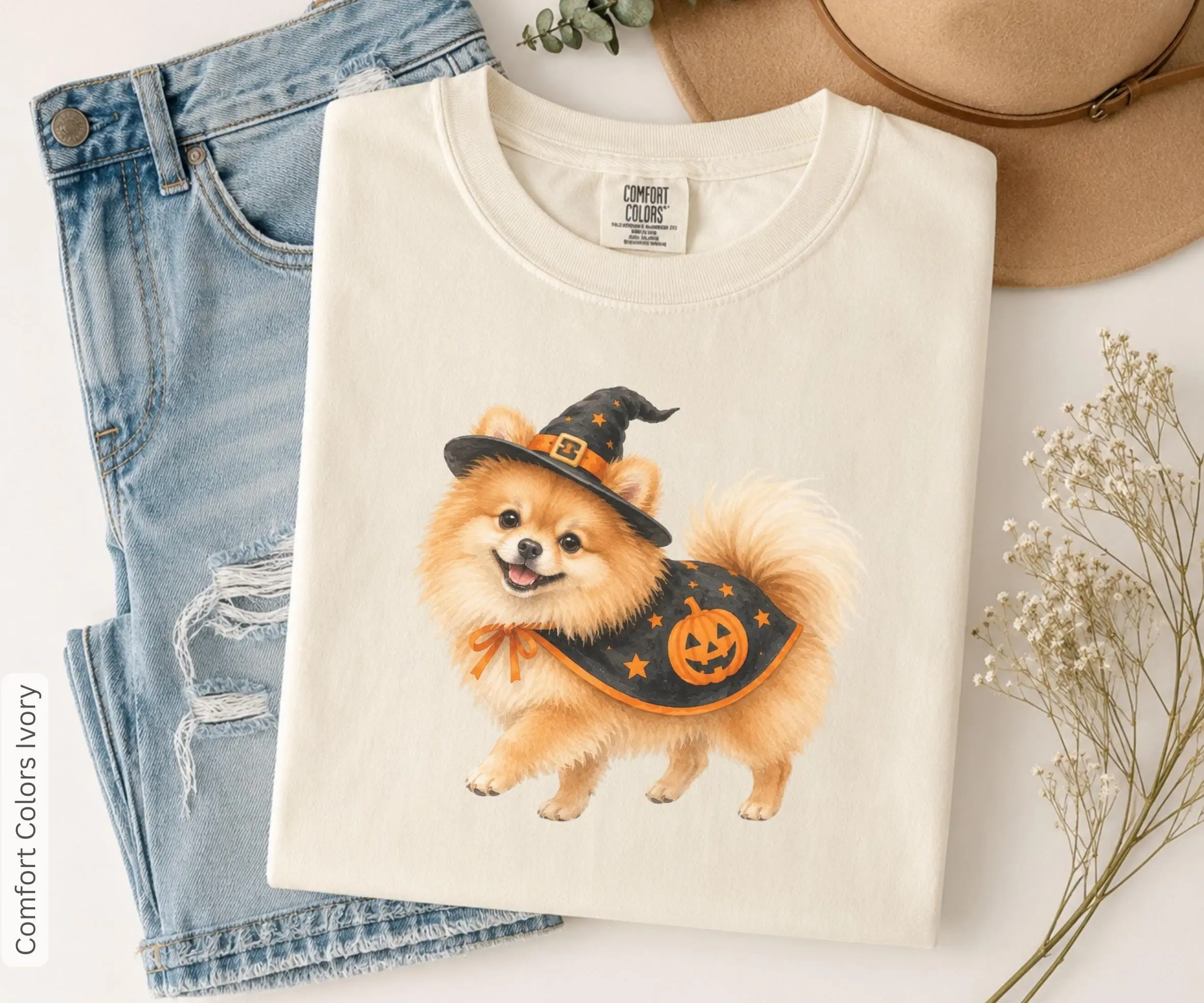 Pomeranian Halloween Shirt, Pumpkin Dog Costume Tee, Funny Fall Dog Lover Gift - photo 5