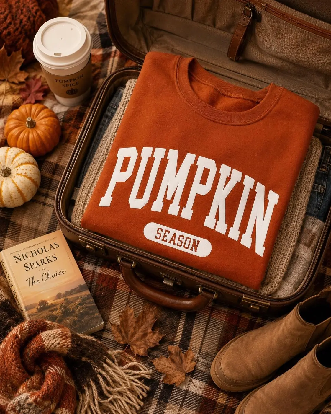 Pumpkin Season Sweatshirt, Fall Crewneck for Women, Cozy Autumn Outfit Sweater - photo 5