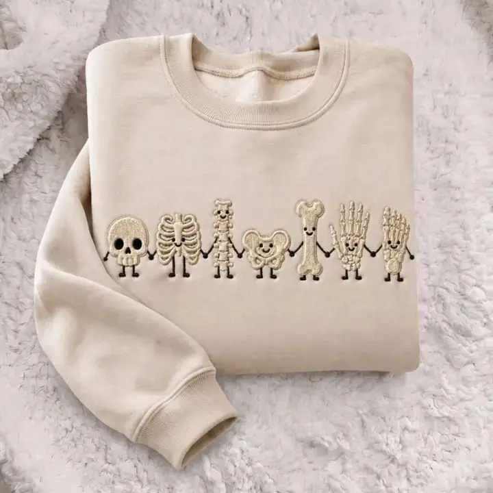 Radiology Tech Skeleton Embroidered Shirt, Cute X-Ray Radiologic Technologist Tee, Rad Gift Made in USA