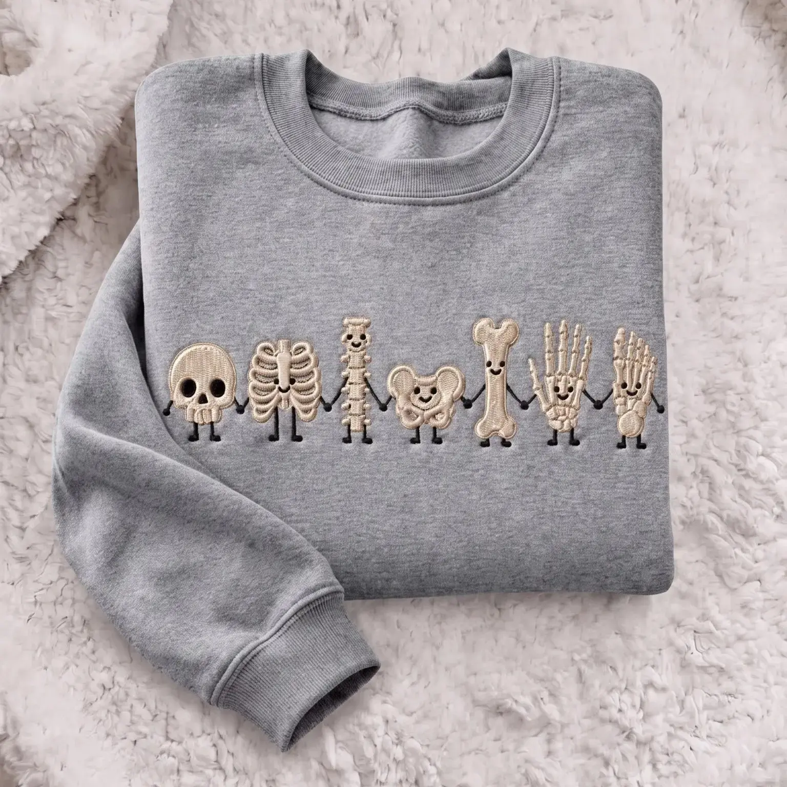 Radiology Tech Skeleton Embroidered Shirt, Cute X-Ray Radiologic Technologist Tee, Rad Gift Made in USA - photo 2