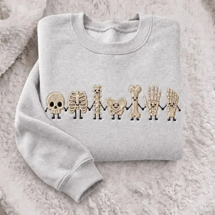 Radiology Tech Skeleton Embroidered Shirt, Cute X-Ray Radiologic Technologist Tee, Rad Gift Made in USA - photo 3