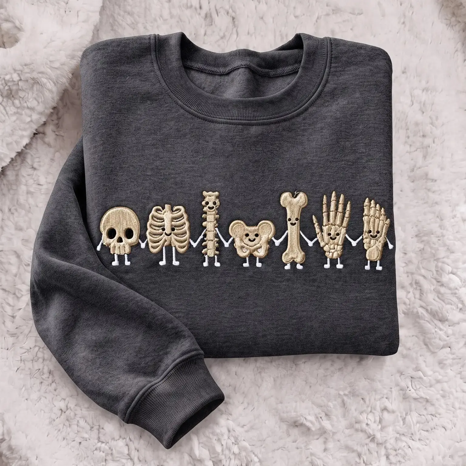 Radiology Tech Skeleton Embroidered Shirt, Cute X-Ray Radiologic Technologist Tee, Rad Gift Made in USA - photo 4