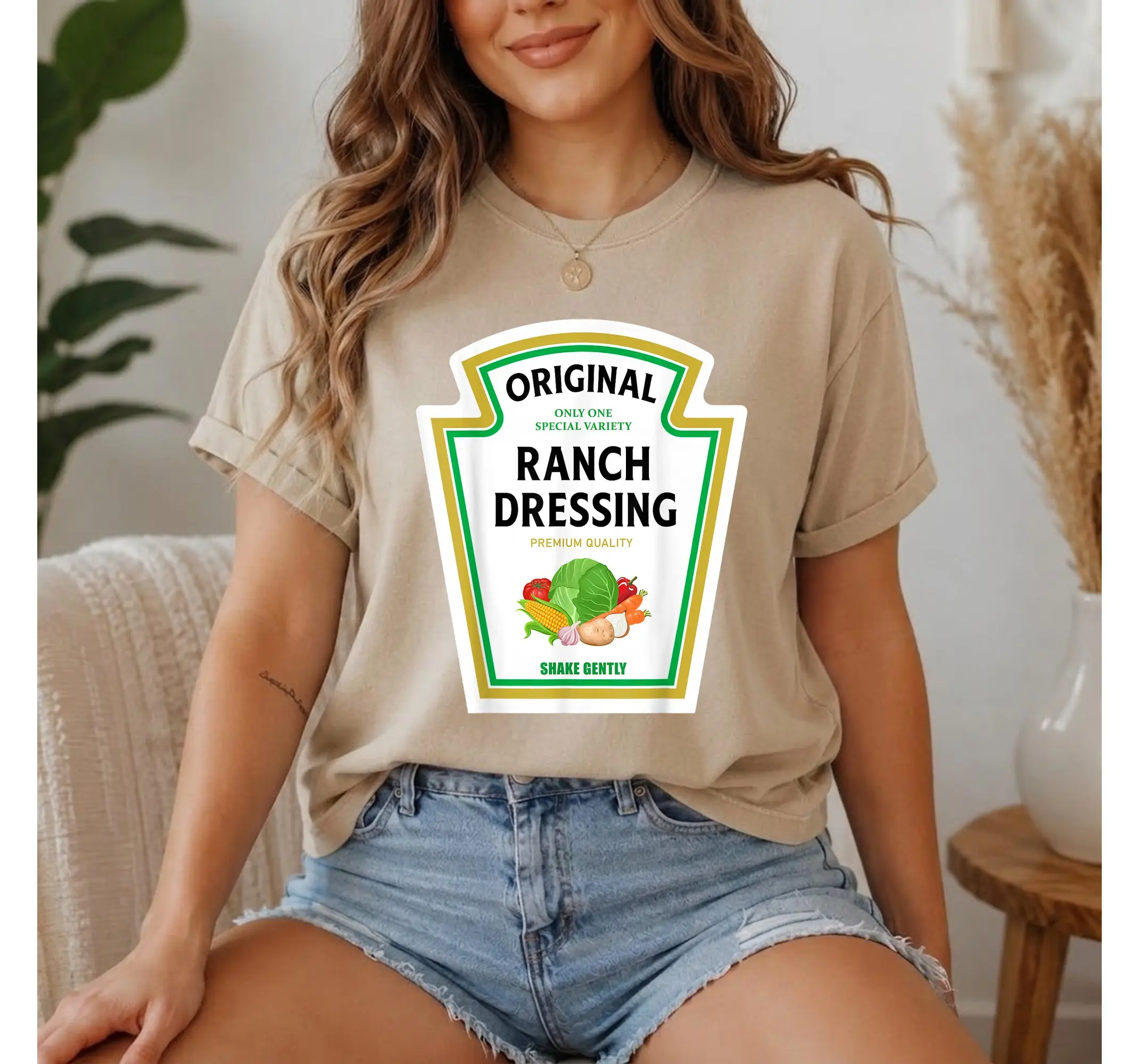 Ranch Dressing Group Costume Shirt, Funny Halloween Matching Condiment Tee - photo 3