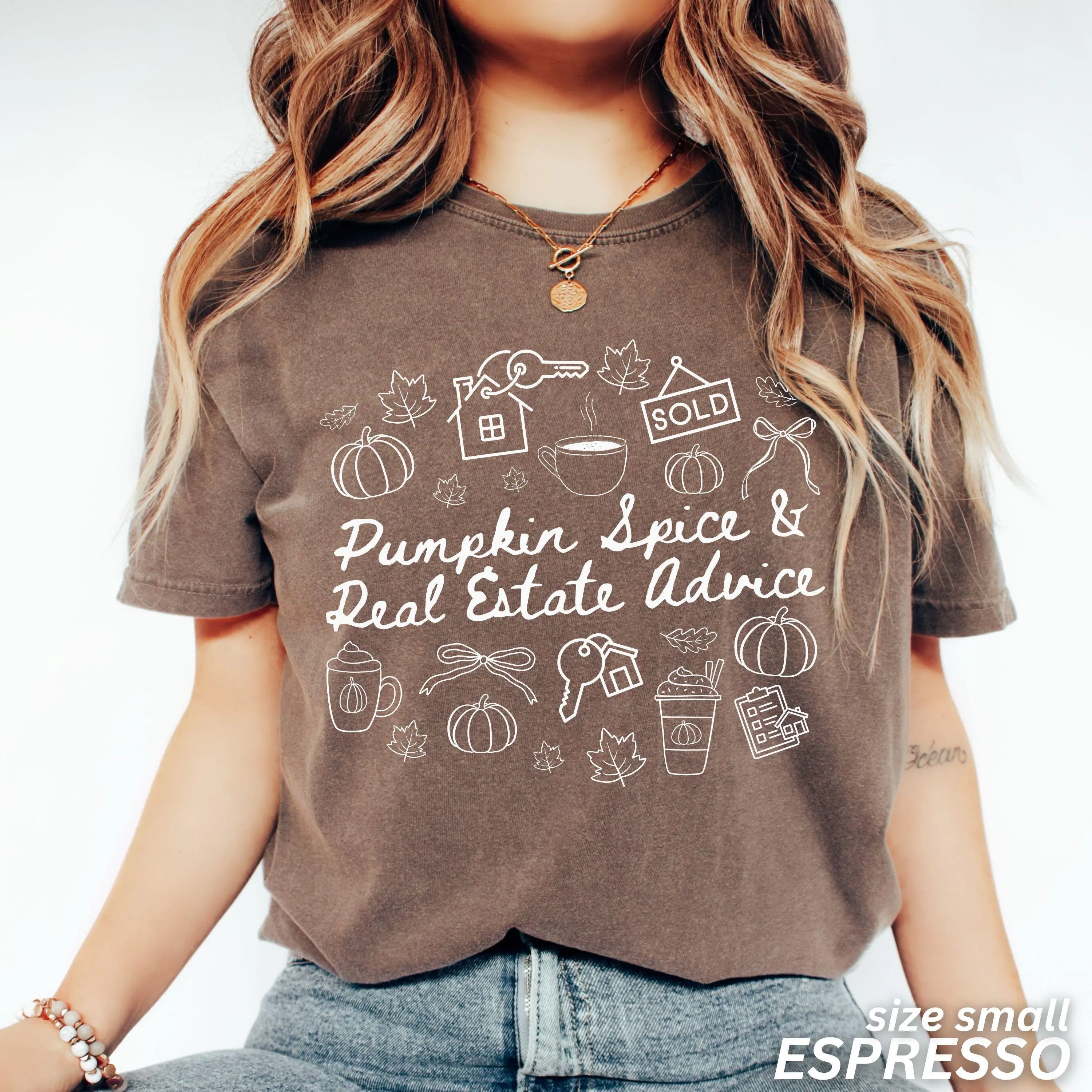 Comfort Colors Real Estate Halloween Shirt, Funny Realtor Agent Tee, Pumpkin Spice Fall Graphic Gift Top - photo 3