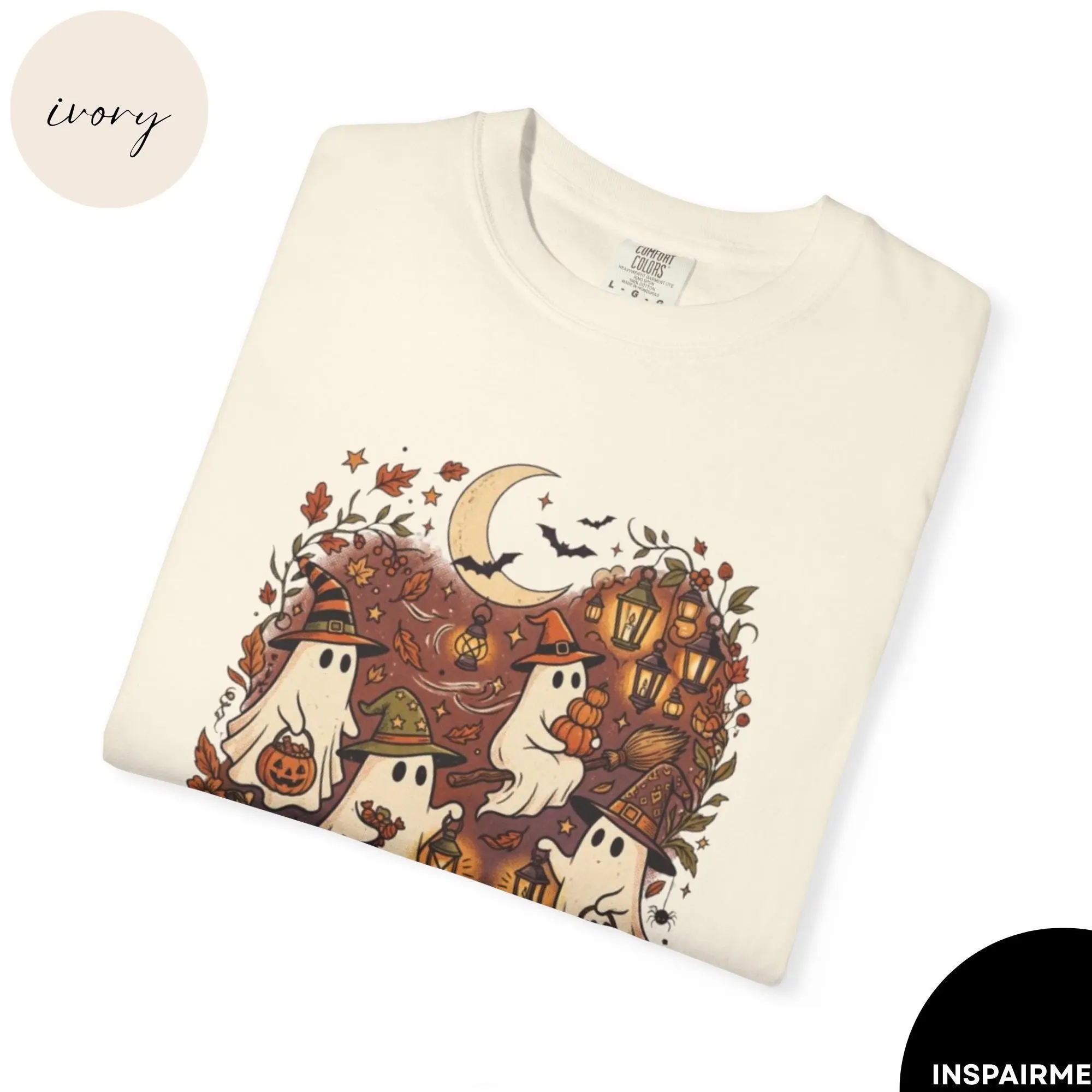 Retro Boo Crew Ghost Shirt | Vintage Halloween T-Shirt, Spooky Season Tee - photo 4