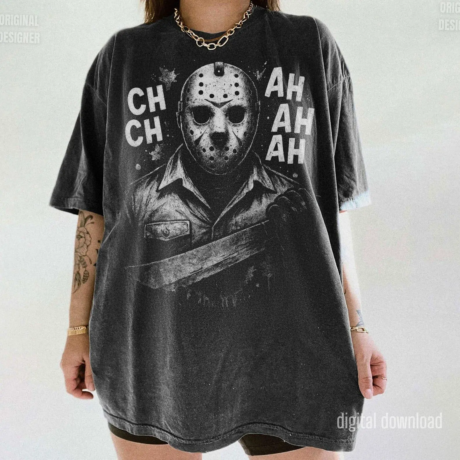 Retro Horror Halloween Shirt, Vintage Spooky Fall Season Costume Graphic Tee, Unisex Gift - photo 2