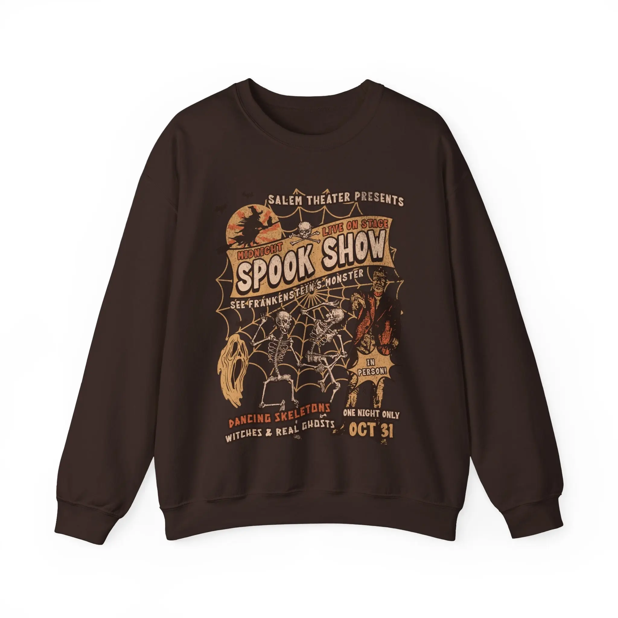 Retro Monster Mash Sweatshirt, Vintage Spooky Halloween Crewneck Pullover - photo 2