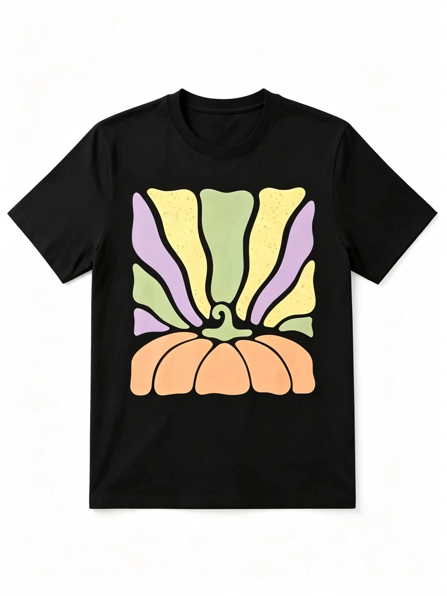Comfort Colors Retro Pumpkin Shirt, Groovy Halloween Patch Graphic Tee, Autumn Fall Apparel Gift - photo 2