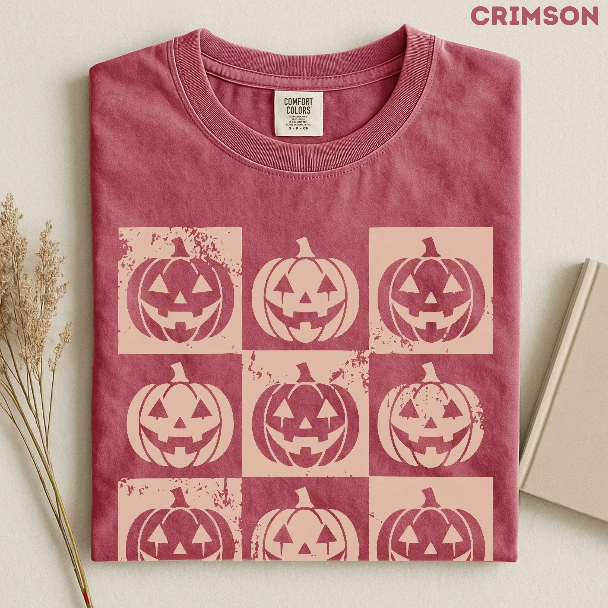 Comfort Colors Retro Pumpkin Halloween Shirt, Vintage Jack O Lantern Tee, Cute Spooky Season Fall Graphic Top - photo 4