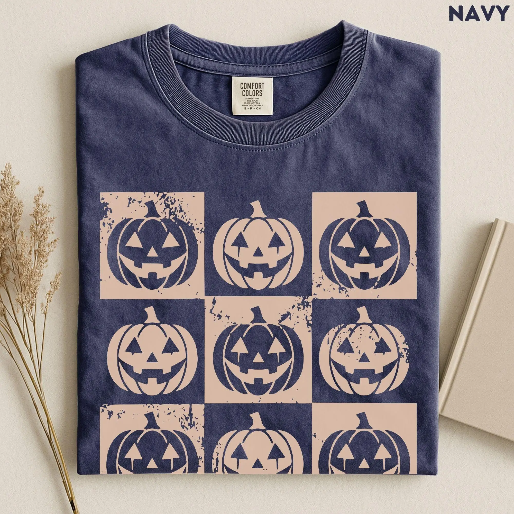 Comfort Colors Retro Pumpkin Halloween Shirt, Vintage Jack O Lantern Tee, Cute Spooky Season Fall Graphic Top - photo 5