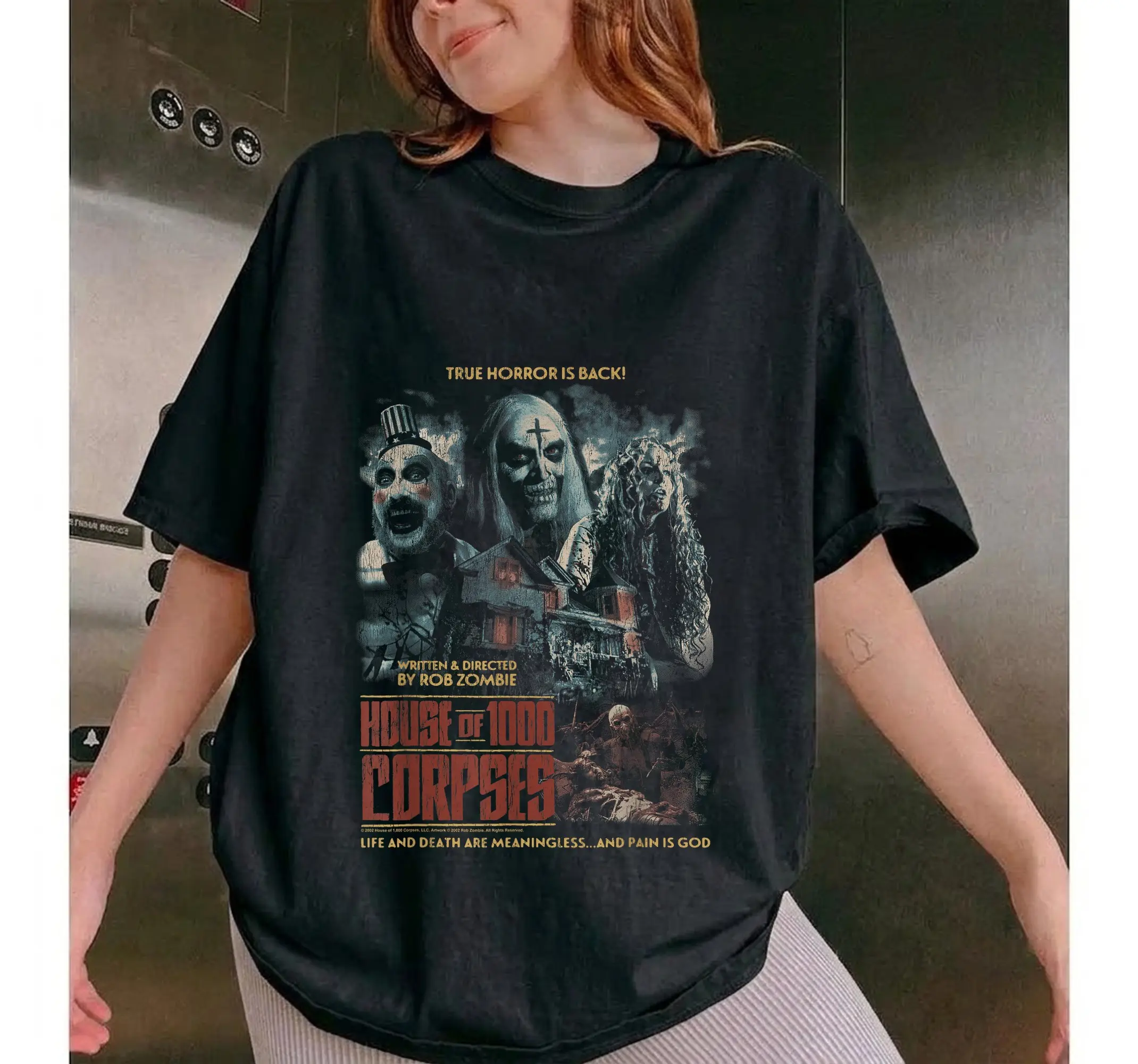 Rob Zombie Vintage Horror Poster Graphic Tee, Heavy Metal Cult Film Shirt