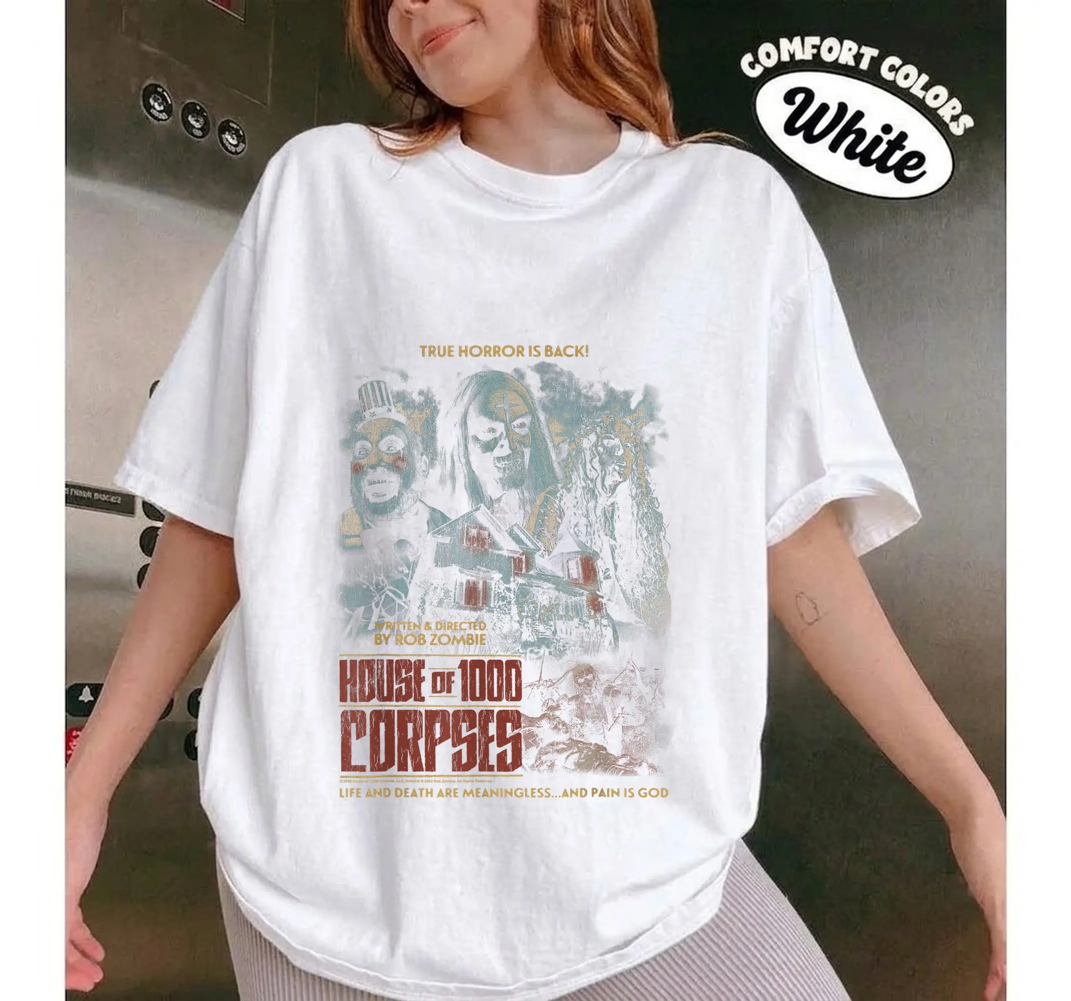 Rob Zombie Vintage Horror Poster Graphic Tee, Heavy Metal Cult Film Shirt - photo 2