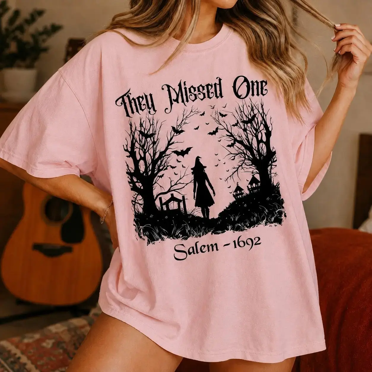 Comfort Colors Salem Massachusetts Witch Trials Tee, They Missed One 1692 Spooky Halloween Shirt