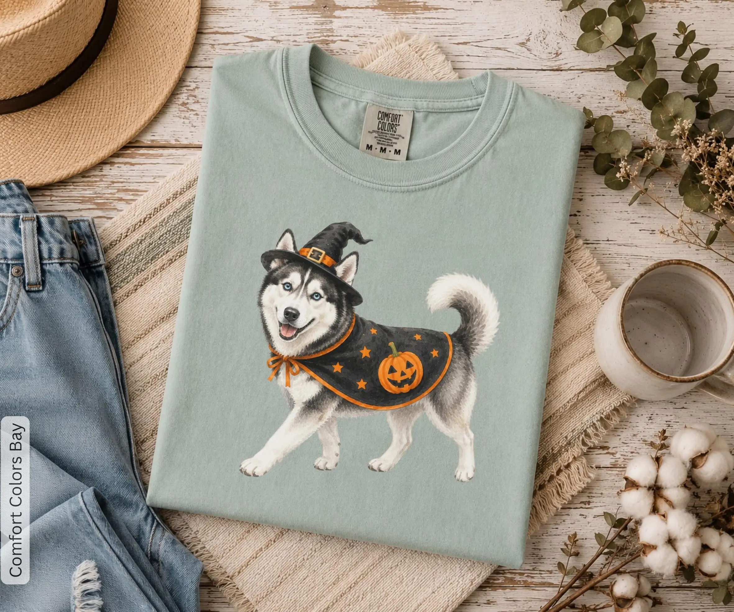 Siberian Husky Halloween Shirt, Pumpkin Dog Costume Tee, Funny Fall Dog Lover Gift - photo 4