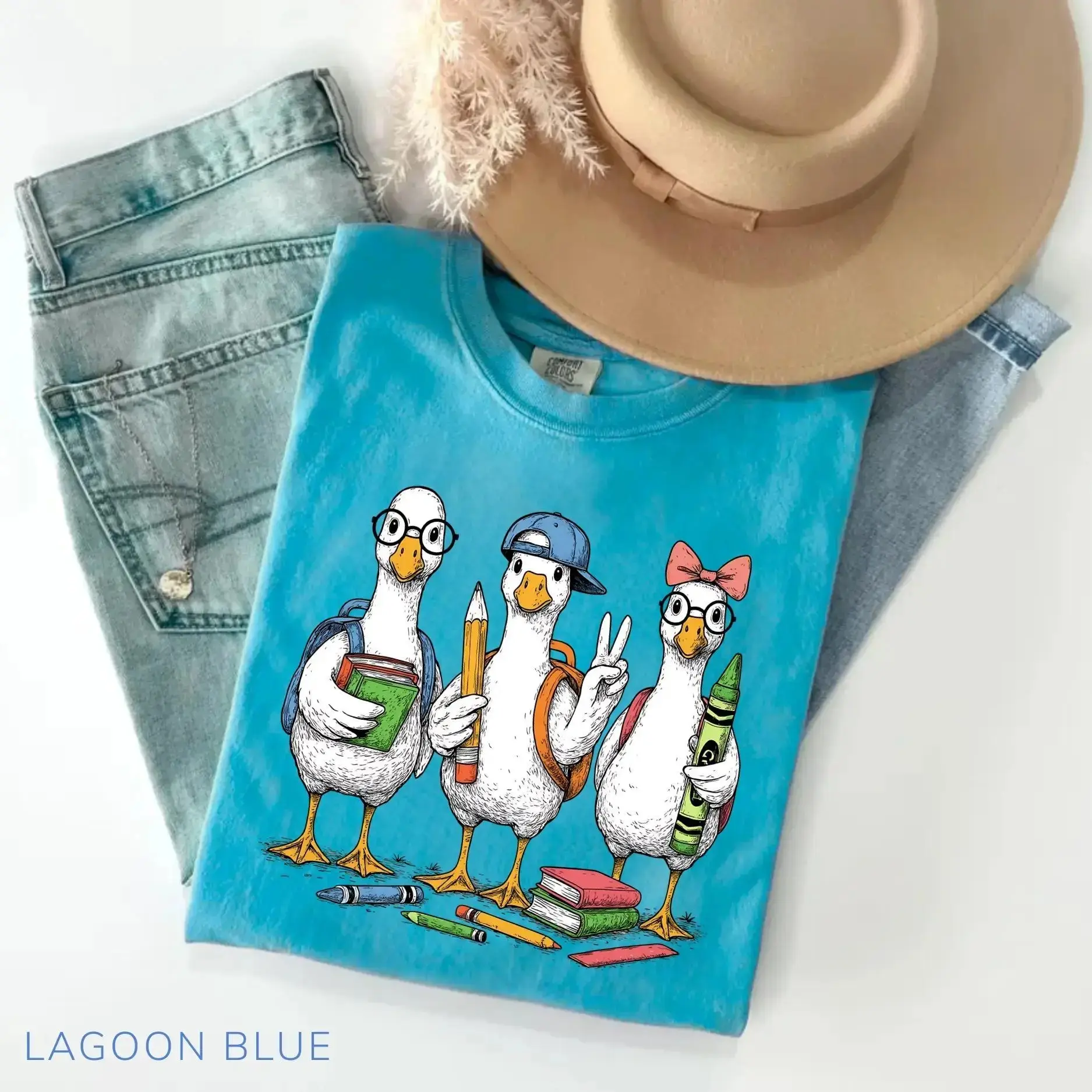 Comfort Colors Silly Goose Teacher Shirt, Funny Back to School Dinosaur Graphic Tee Kindergarten Gift - photo 4
