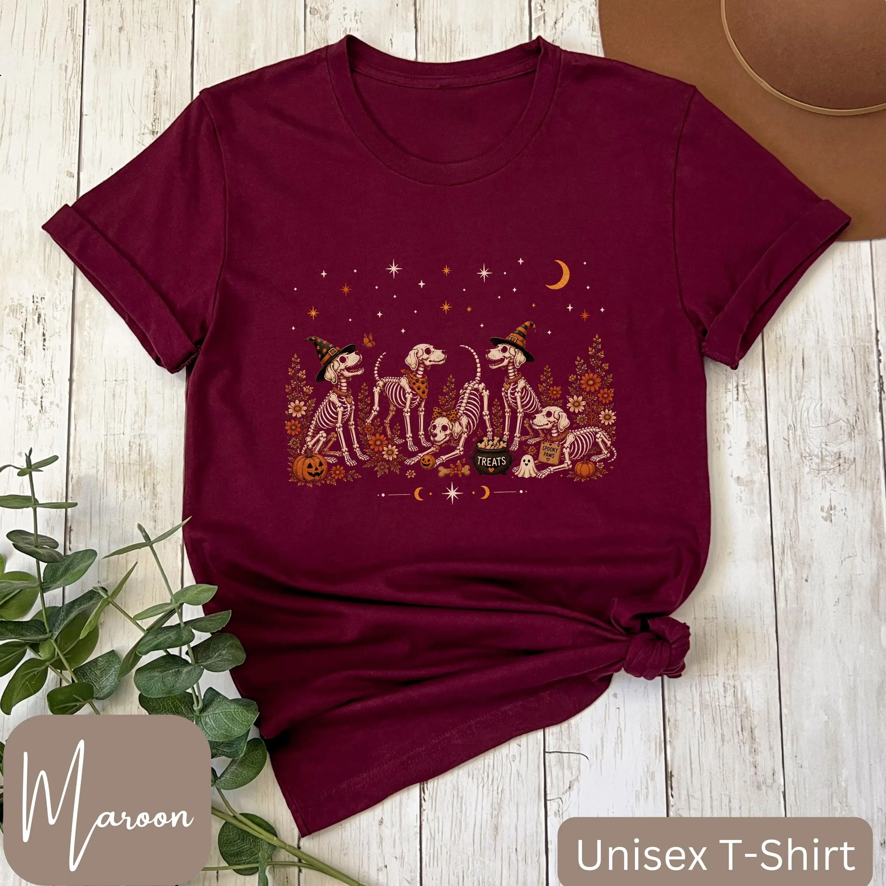 Skeleton Dog Halloween Sweatshirt, Funny Fall Pet Lover Graphic Top, Spooky Dogs Gift - photo 4