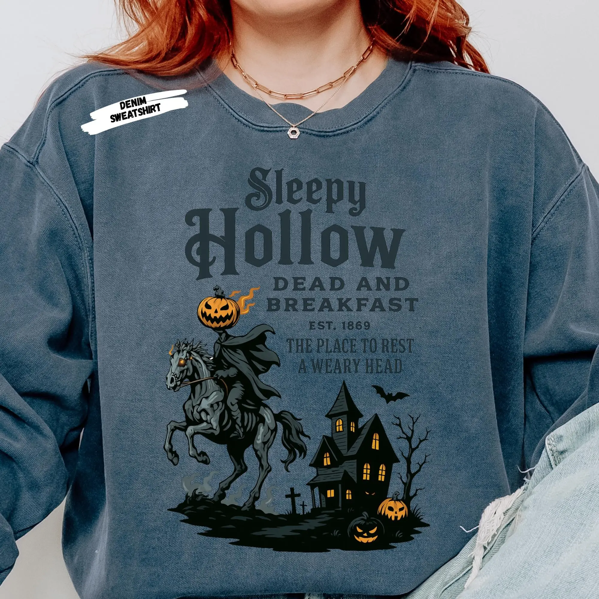 Sleepy Hollow Halloween Shirt, Comfort Colors Gothic Horror Graphic Tee - photo 4