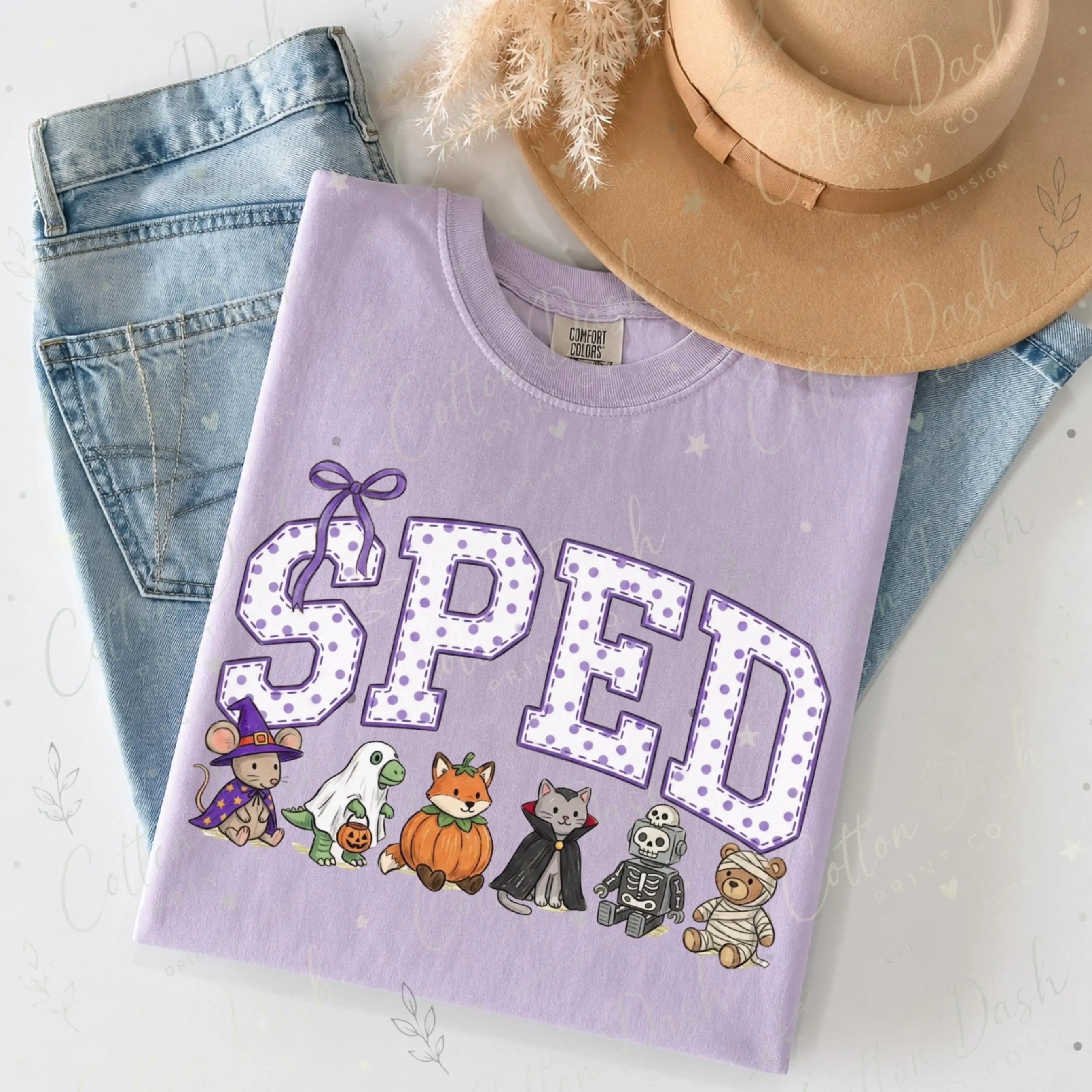 Comfort Colors SPED Halloween Sweatshirt, Special Education Teacher Crewneck, Spooky Season Gift - photo 4