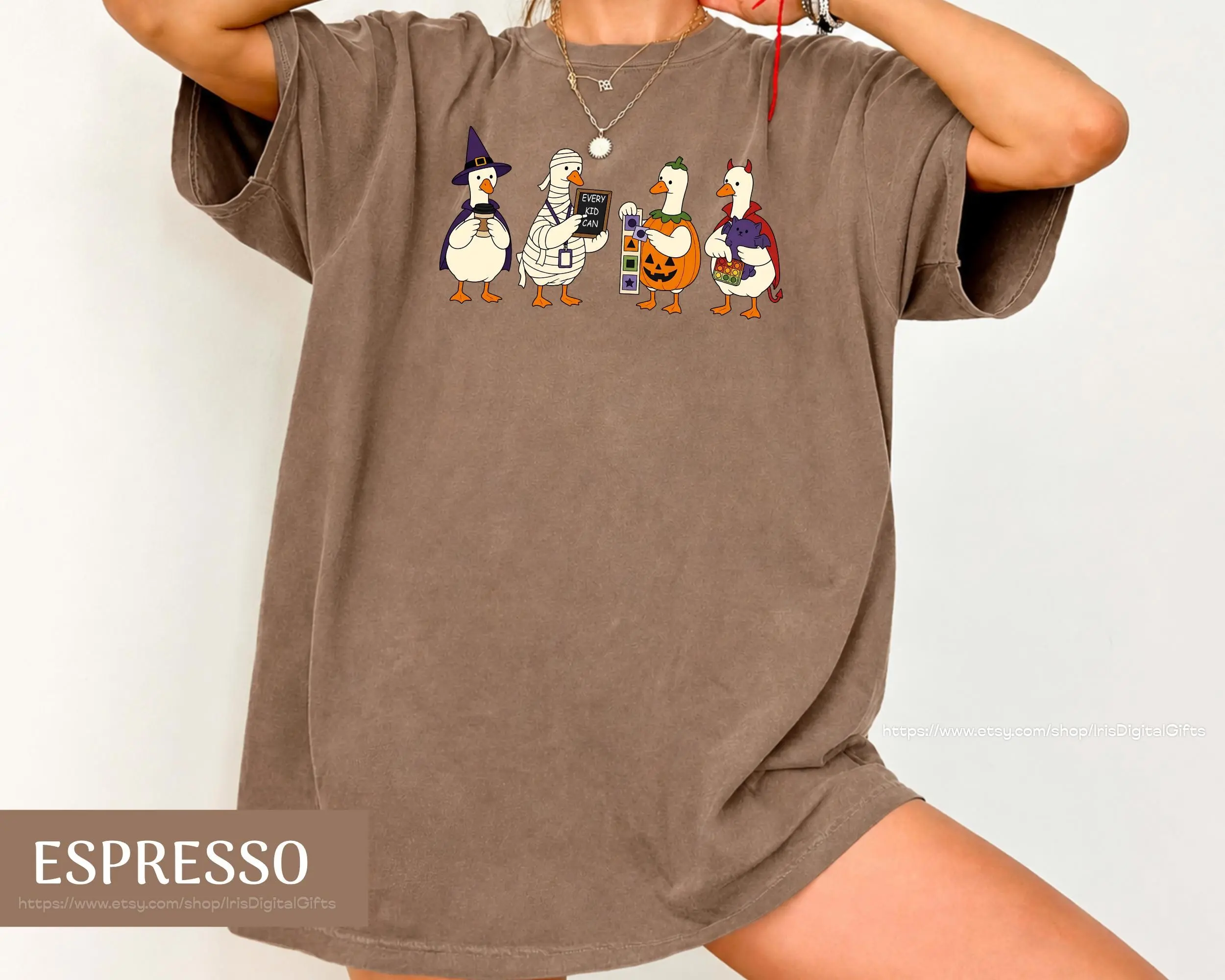 Comfort Colors SPED Teacher Halloween Shirt, Special Education Silly Goose Tee, Funny Gift for Educators - photo 5