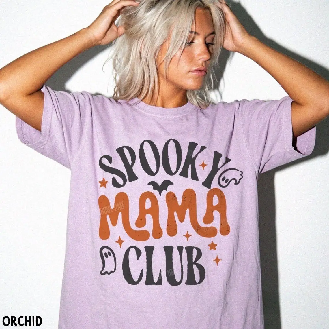 Comfort Colors Spooky Mama Club Shirt, Halloween Mom Family Matching Fall Graphic Tee, Season Gift - photo 2