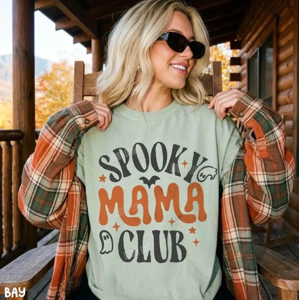 Comfort Colors Spooky Mama Club Shirt, Halloween Mom Family Matching Fall Graphic Tee, Season Gift - photo 3