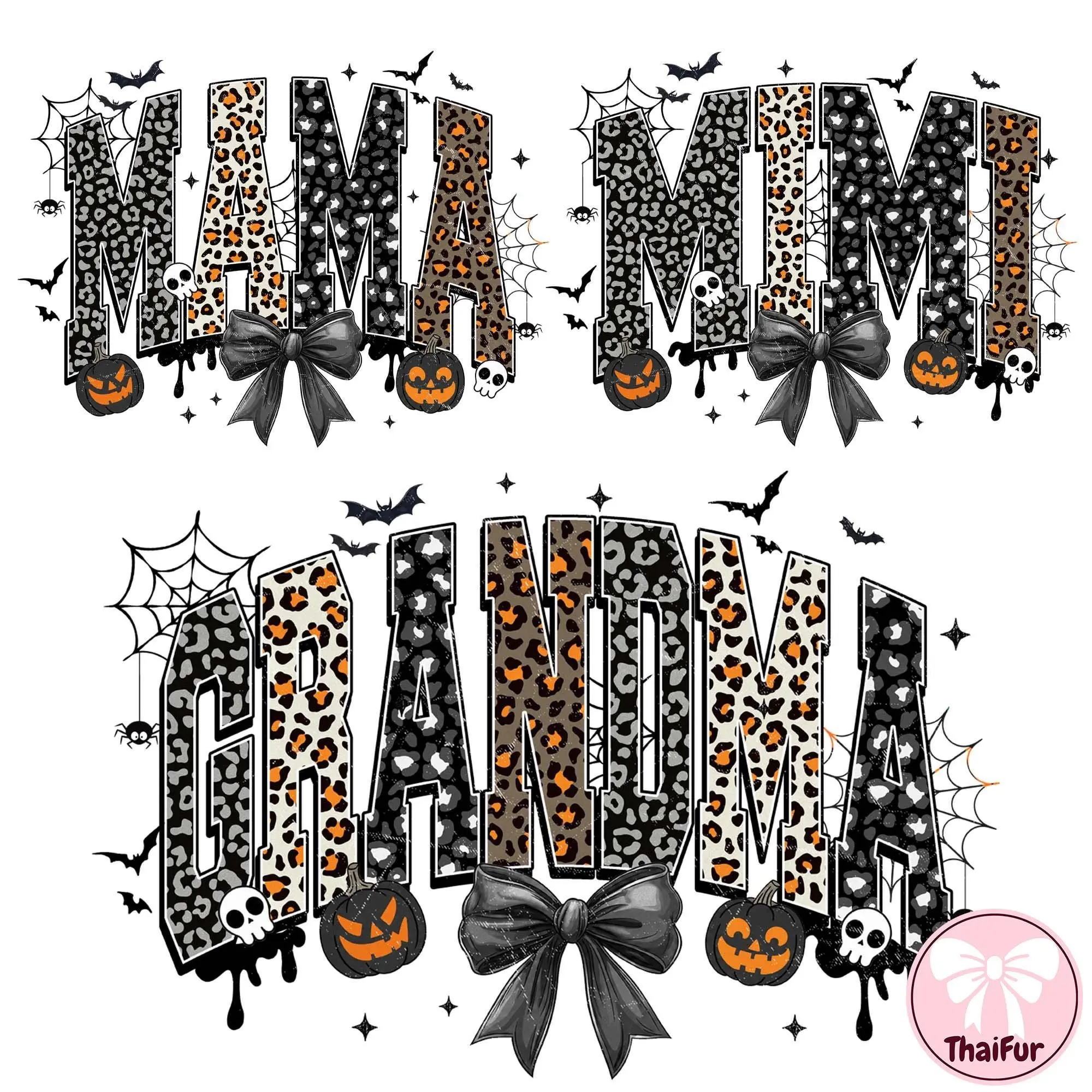 Spooky Mama Halloween Sweatshirt, Leopard Grandma Gigi Nana Mamaw Season Sublimation Crewneck - photo 3