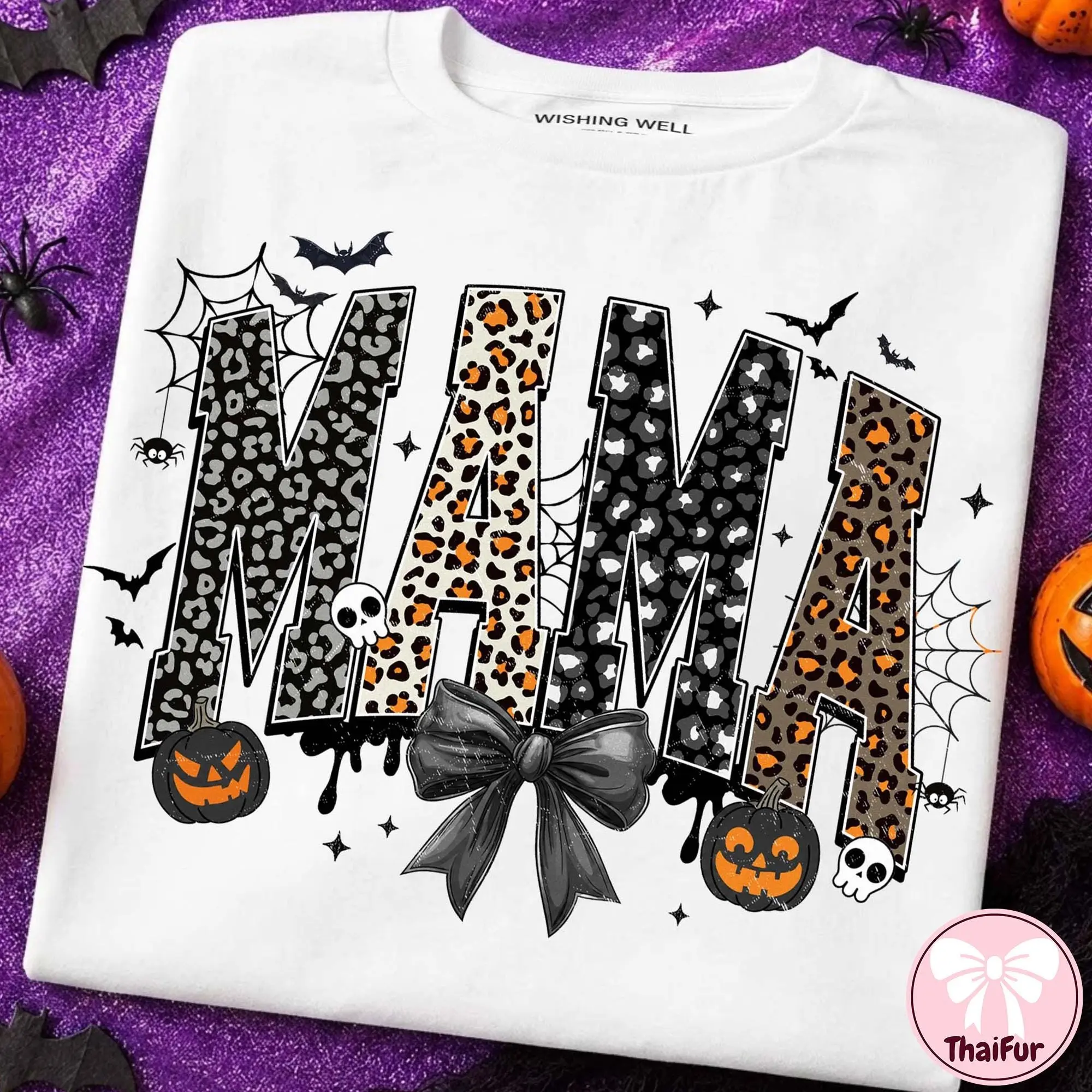 Spooky Mama Halloween Sweatshirt, Leopard Grandma Gigi Nana Mamaw Season Sublimation Crewneck - photo 5
