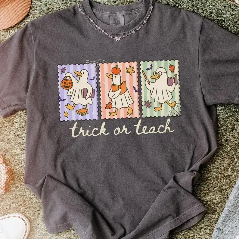 Comfort Colors Spooky Readers Book Club T-Shirt, Halloween Bookish Coffee Horror Reading Fall Tee - photo 2