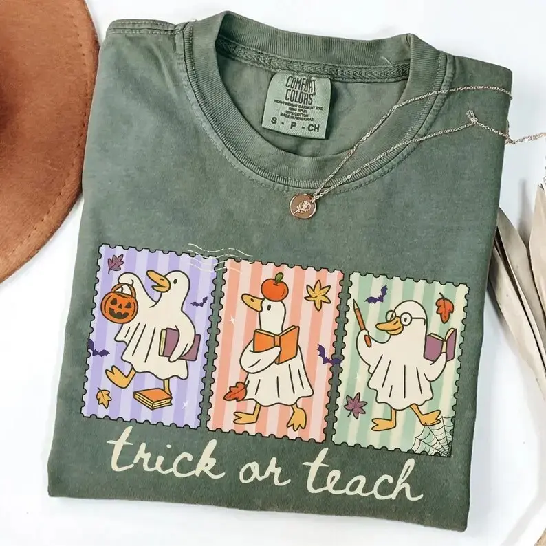Comfort Colors Spooky Readers Book Club T-Shirt, Halloween Bookish Coffee Horror Reading Fall Tee - photo 4