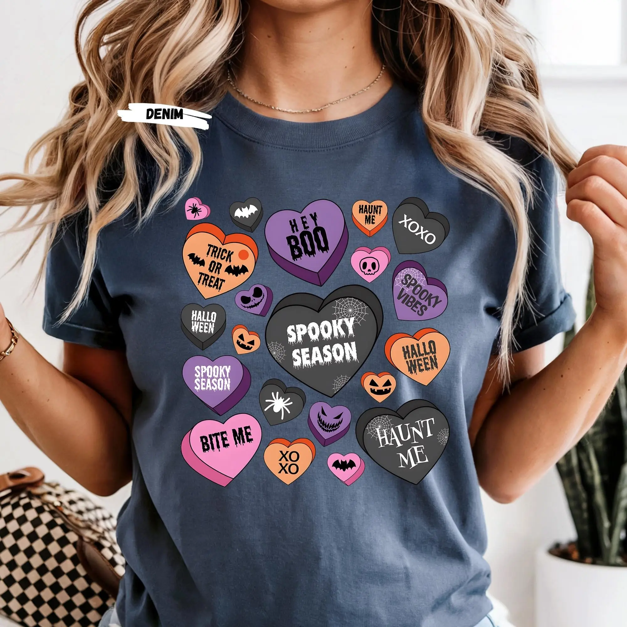 Spooky Season Candy Heart Tee: Pastel Goth Halloween Shirt - photo 3