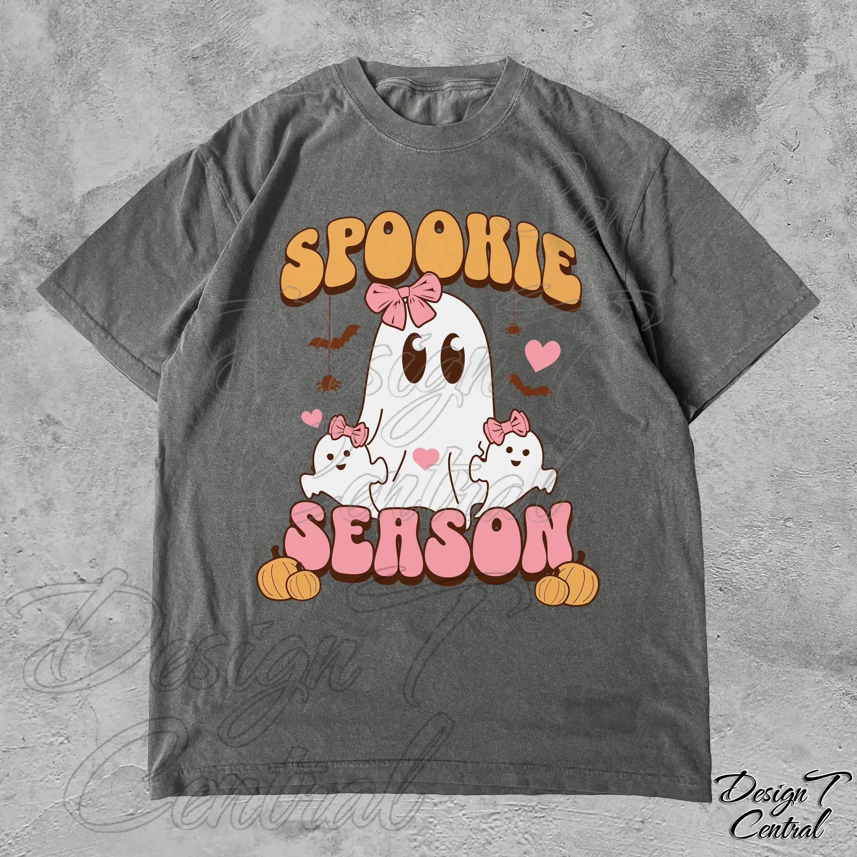 Spooky Season Halloween Sweatshirt, Cute Ghost with Bow Coquette Tee, Womens Graphic Hoodie Gift for Her - photo 3