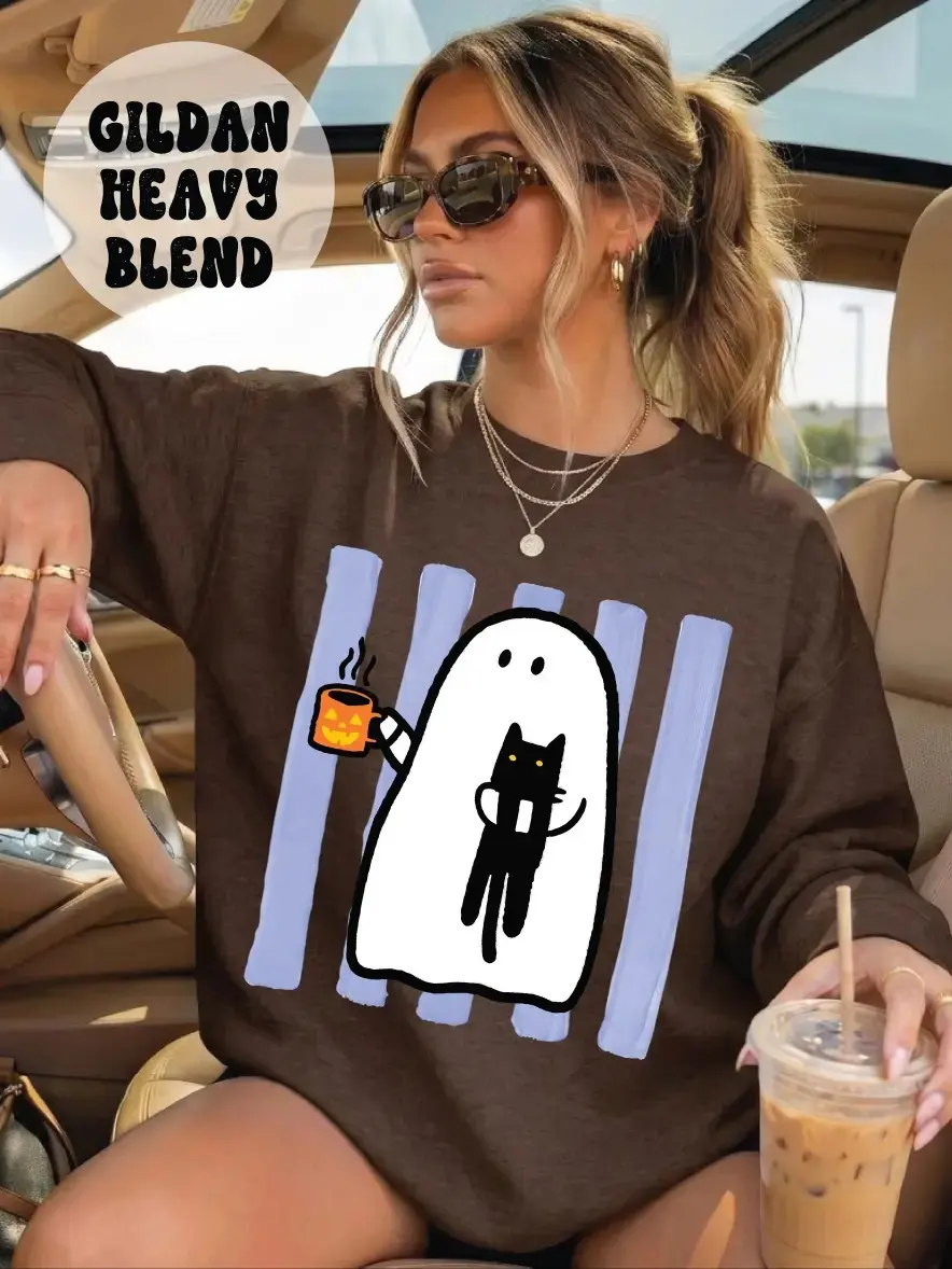 Spooky Sips and Snuggles Unisex Shirt, Halloween Coffee Pumpkin Spice Cozy Fall Autumn Graphic Tee