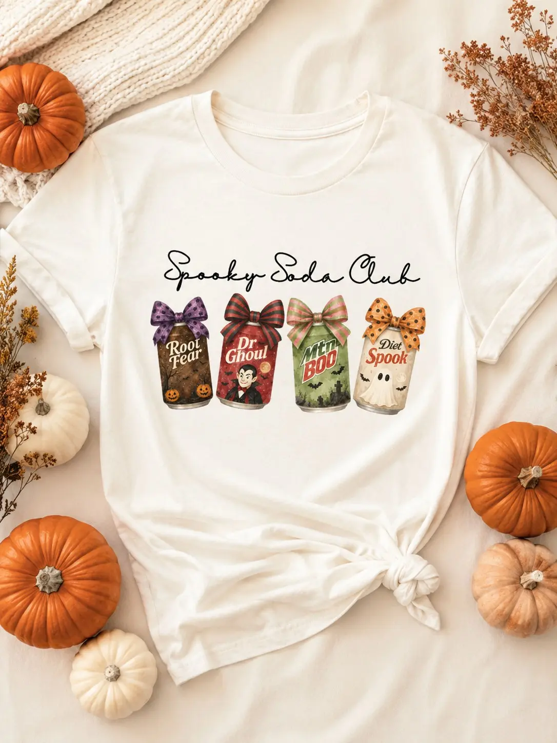 Spooky Soda Club Shirt, Cozy Halloween Tee, Summerween Ghost Graphic Top, Cute Season Gift