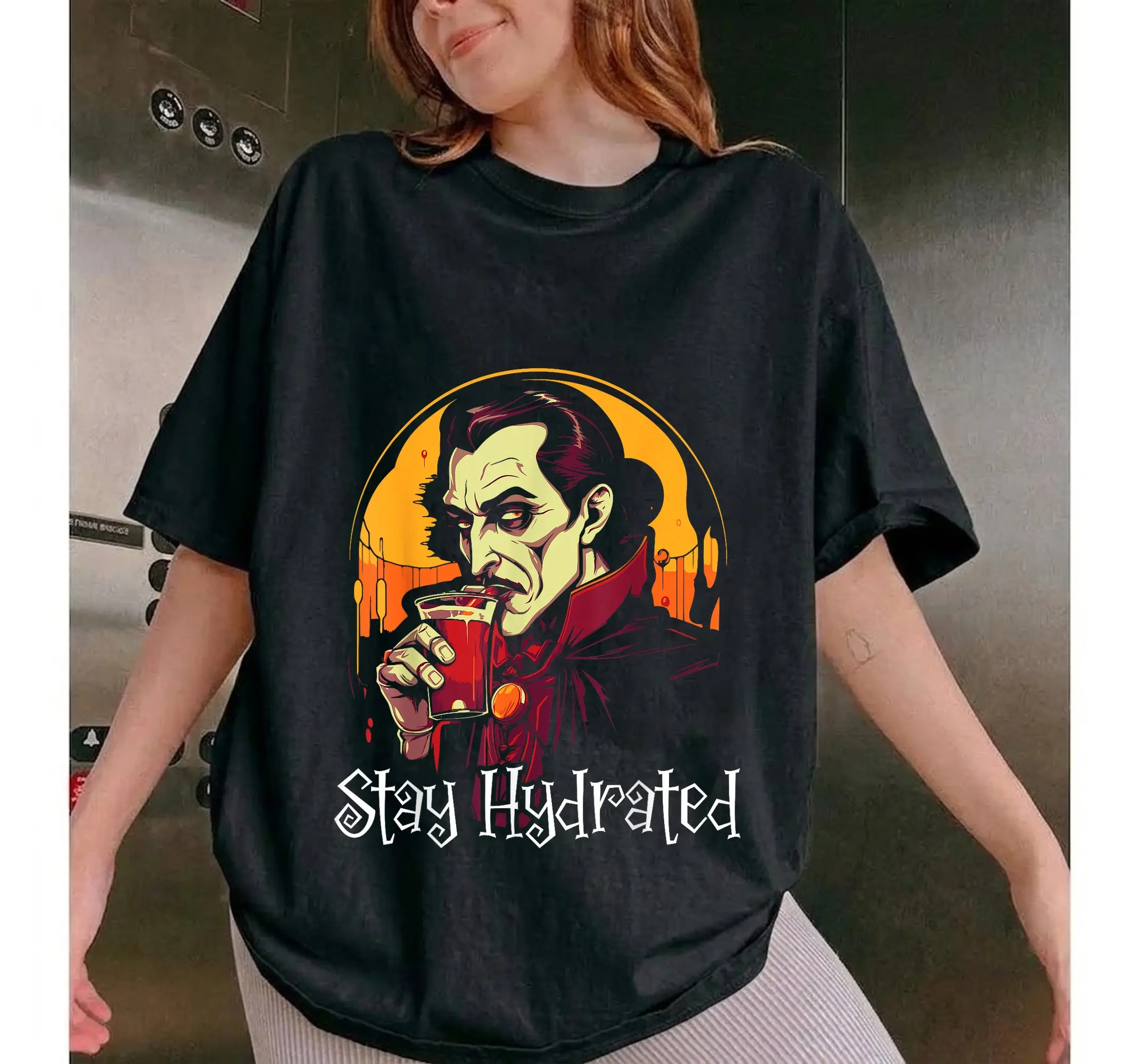 Spooky Vampire Halloween Shirt, Scary Dracula Trick or Treat Graphic Tee