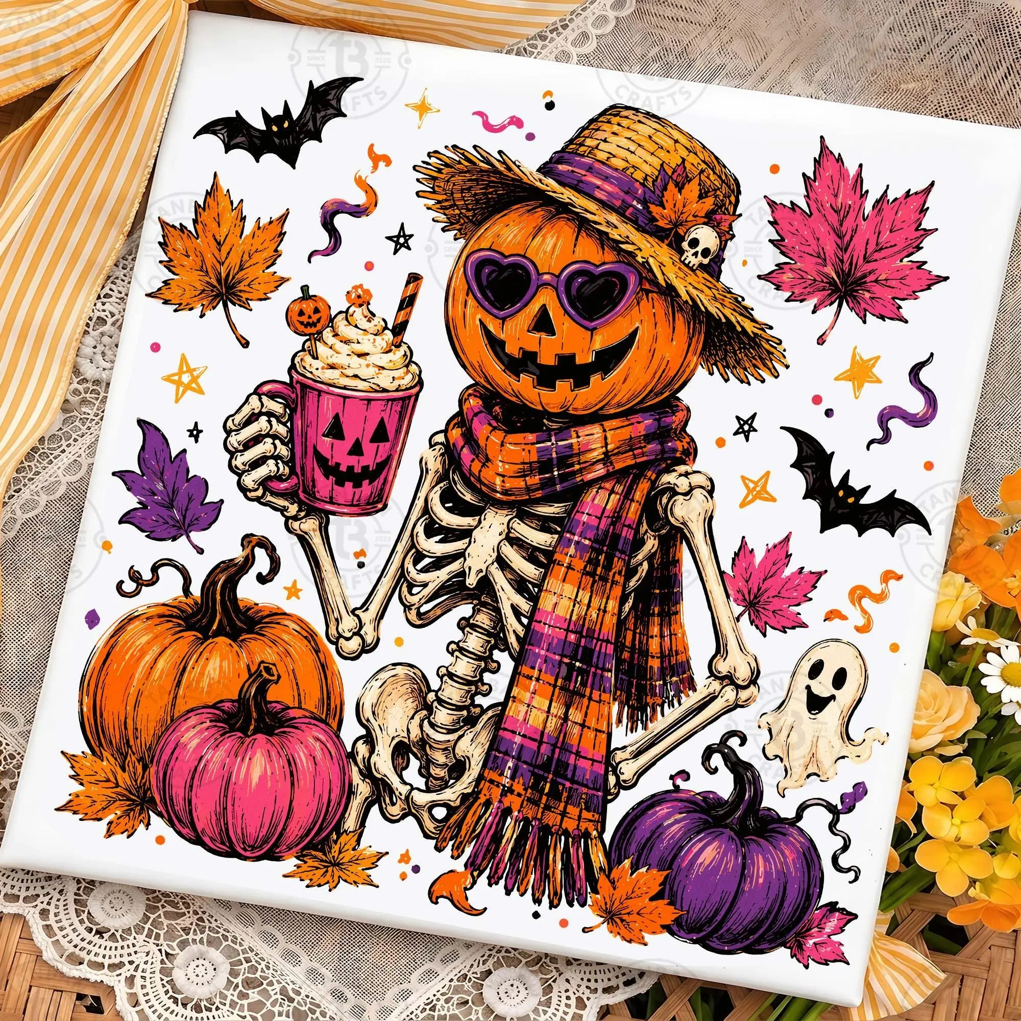 Comfort Colors Mentally I Am Here Summerween Shirt, Retro Ghost Pumpkin Skeleton Spooky Season Halloween Tee - photo 3
