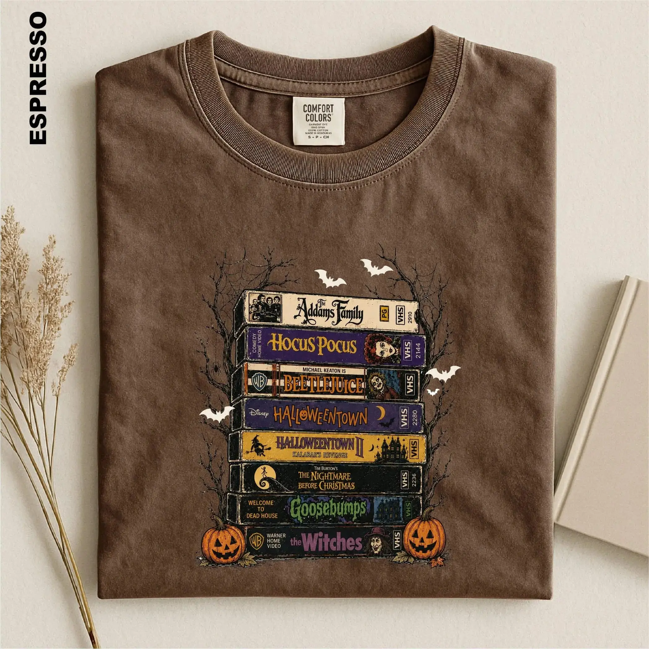 Terror in the Patch Shirt, Comfort Colors Vintage Halloween Pumpkin Skeleton Scarecrow Spooky Season Tee - photo 5