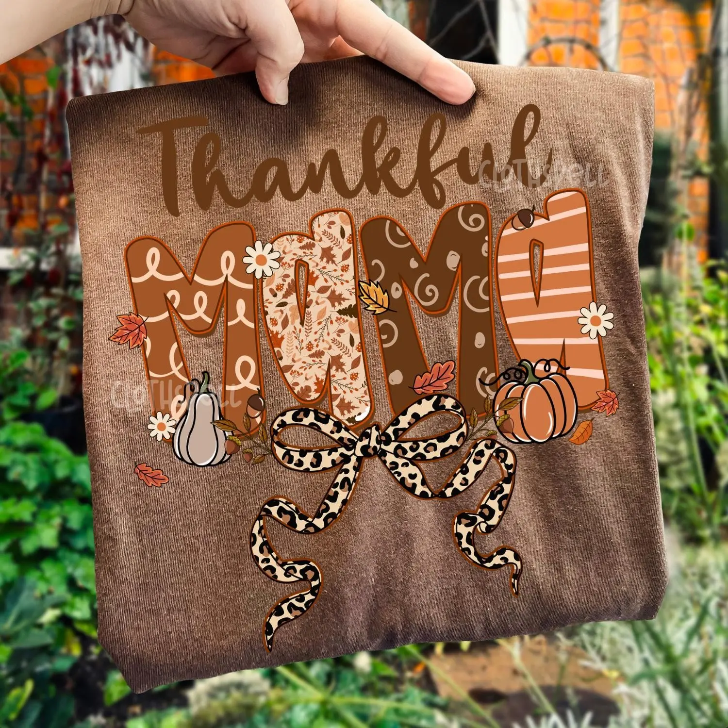 Thankful Mama Womens Hoodie - photo 2